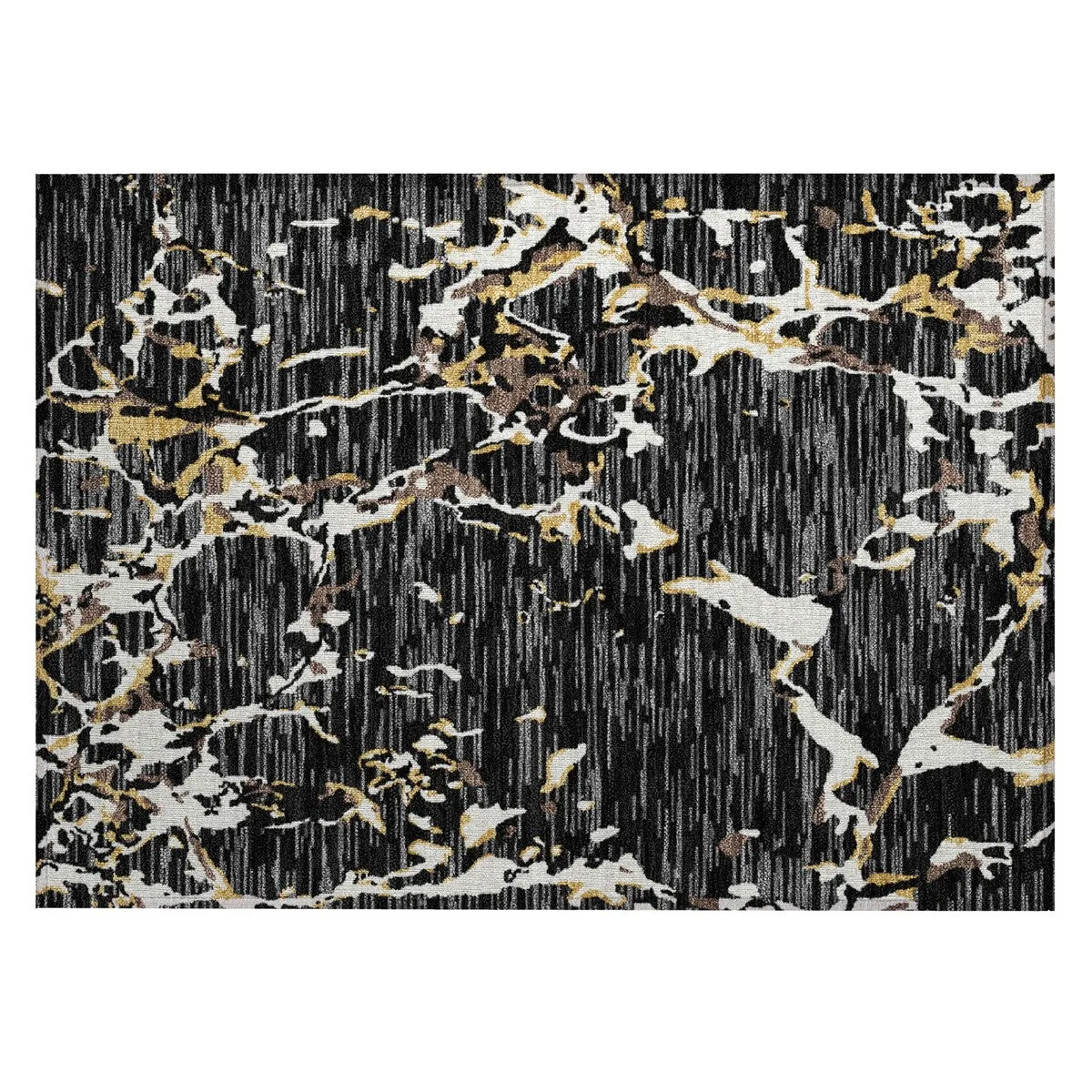 Machine Washable Indoor/ Outdoor Abstract Camo Chantille Rug
