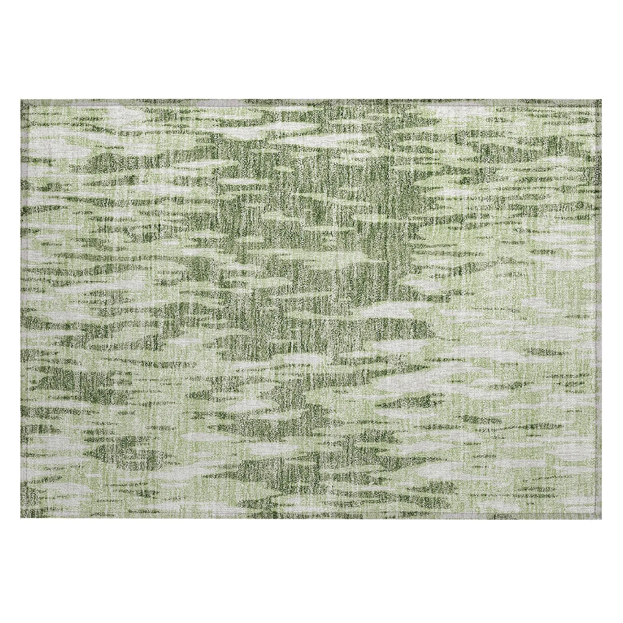 Machine Washable Indoor/ Outdoor Abstract Chantille Rug