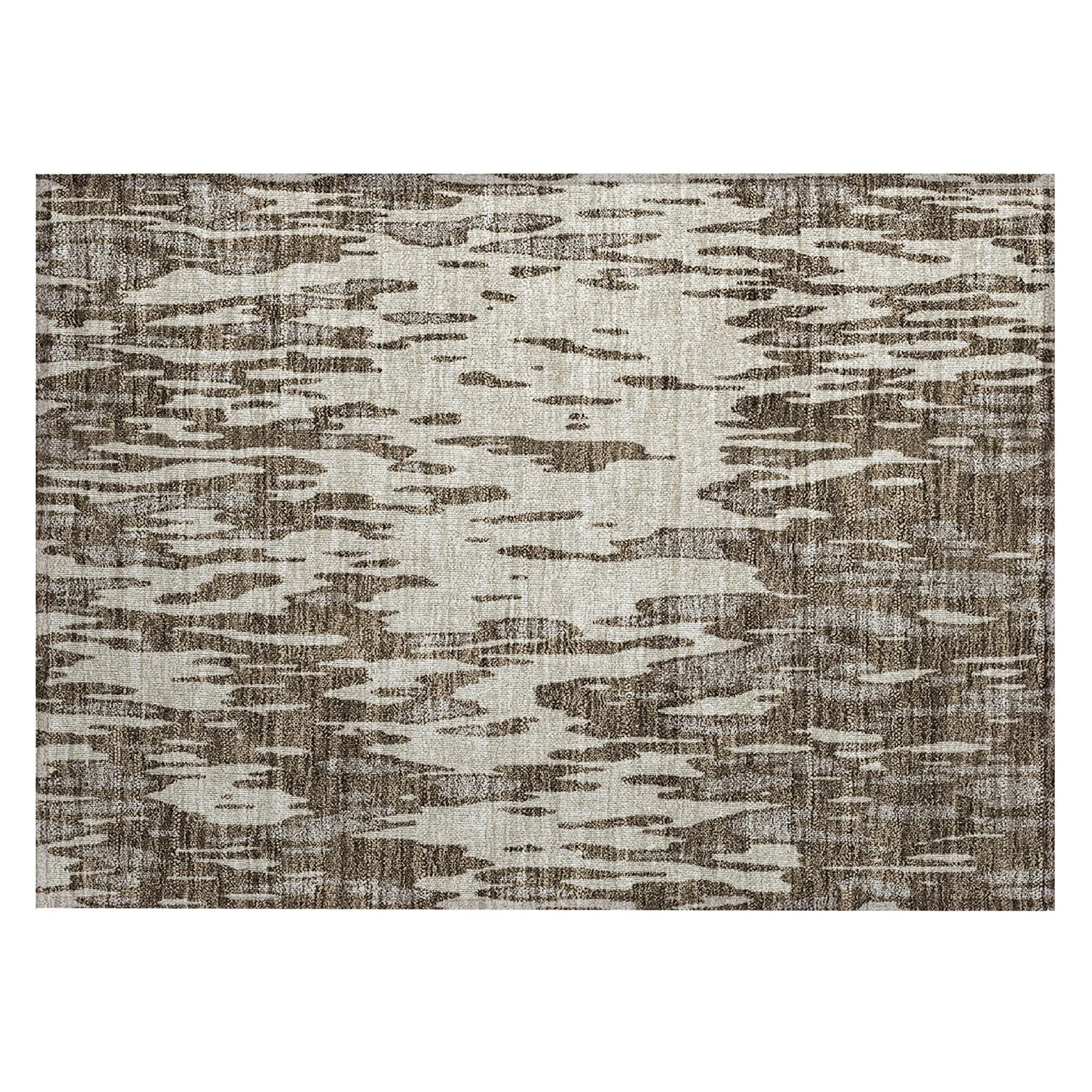Machine Washable Indoor/ Outdoor Abstract Chantille Rug