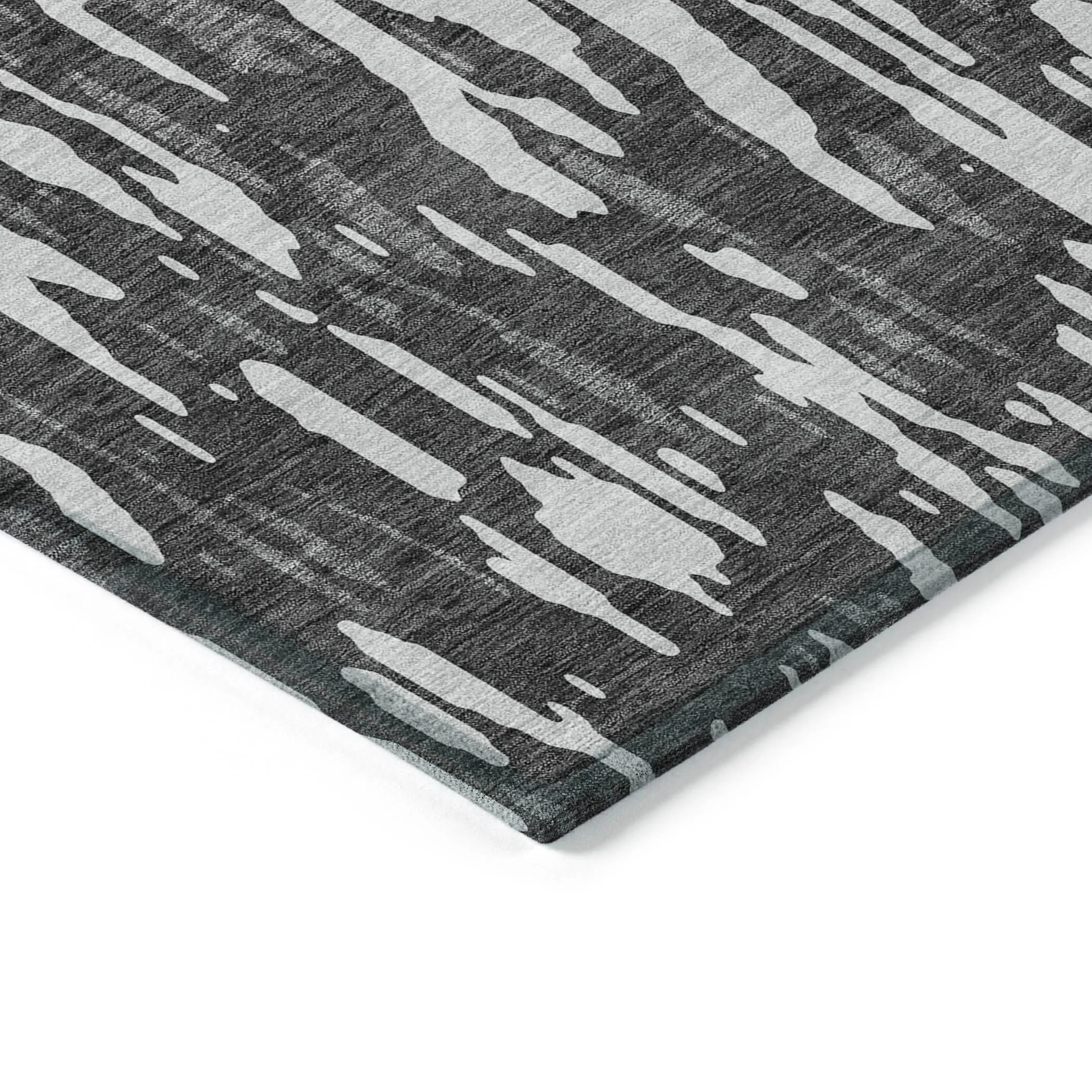 Machine Washable Indoor/ Outdoor Abstract Chantille Rug