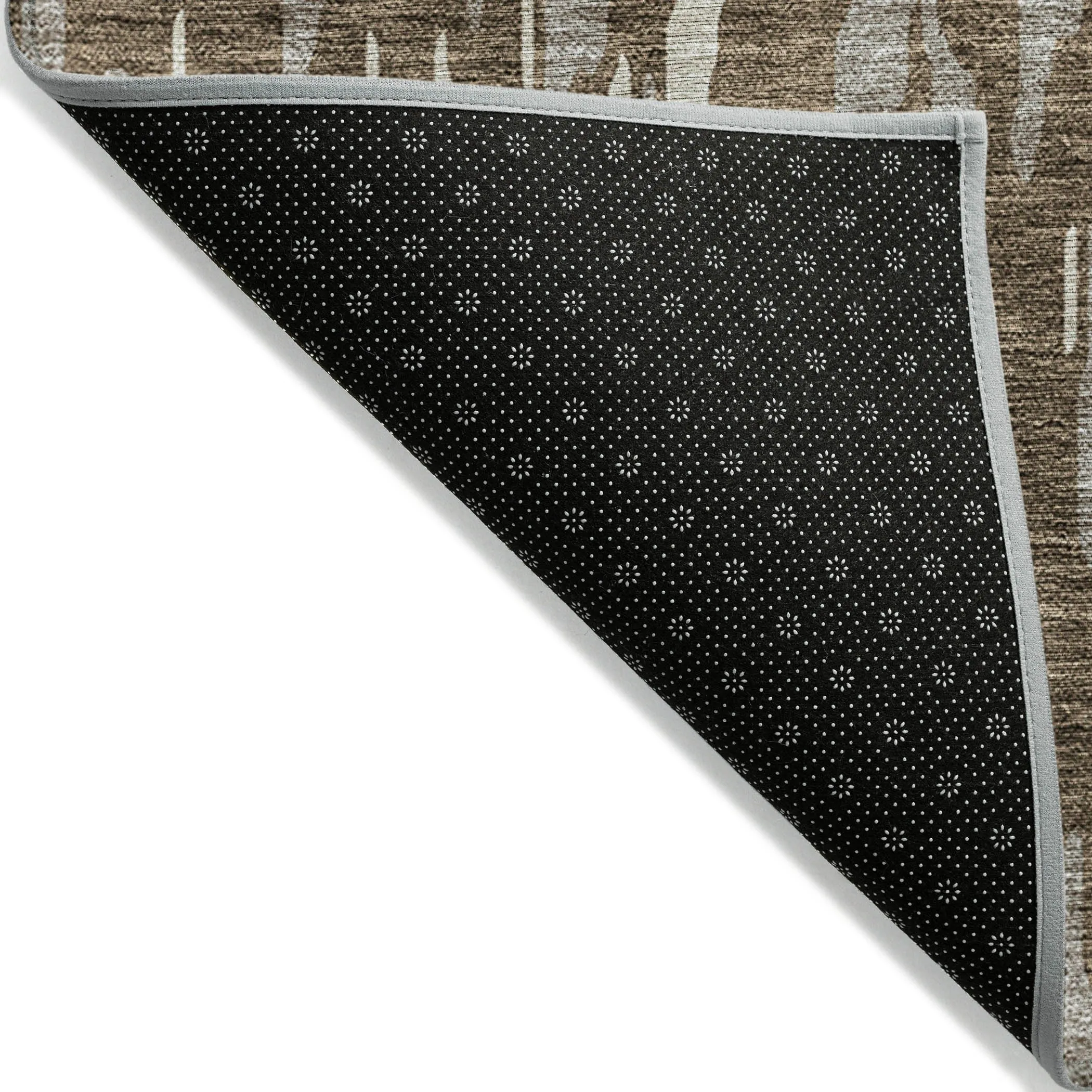 Machine Washable Indoor/ Outdoor Abstract Chantille Rug
