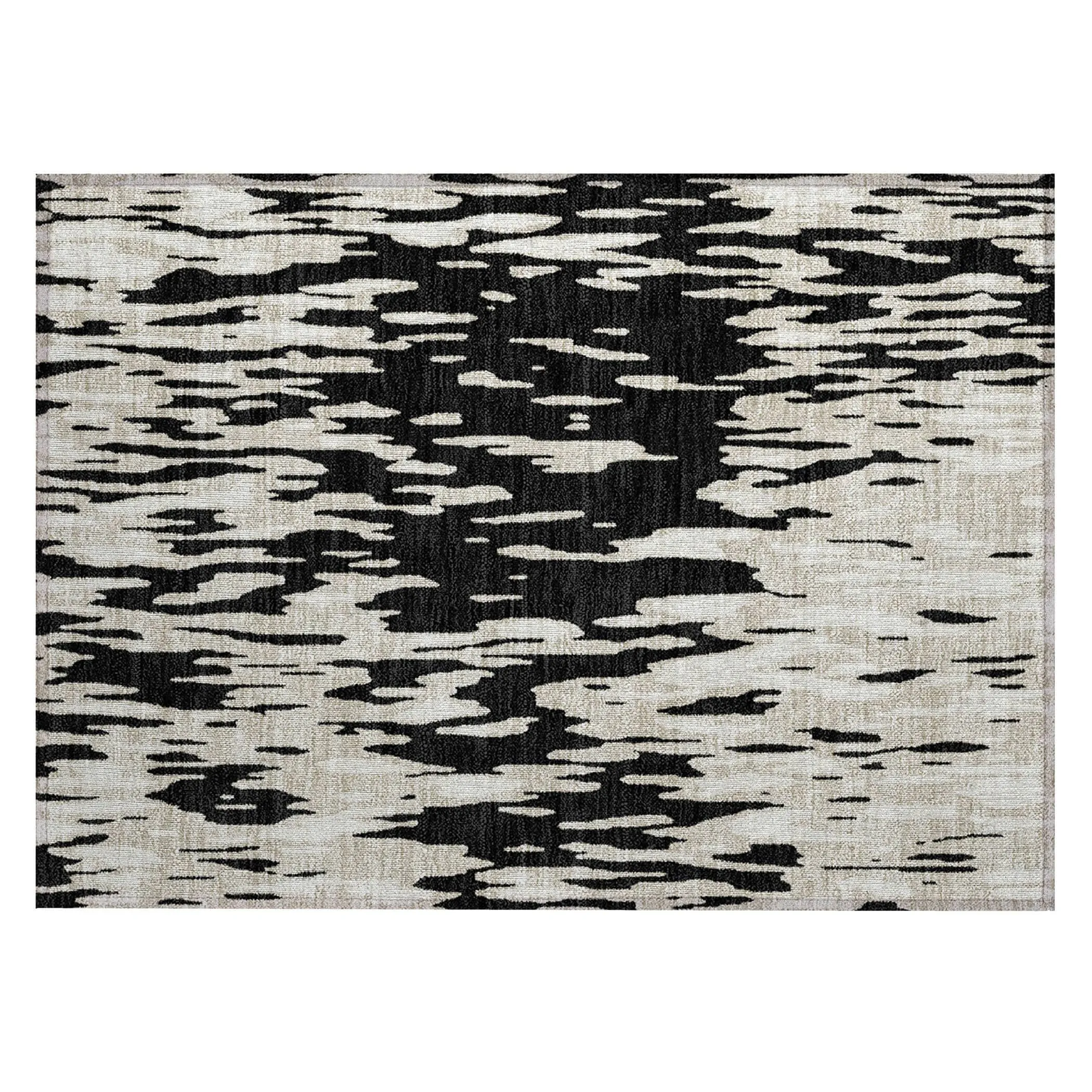Machine Washable Indoor/ Outdoor Abstract Chantille Rug