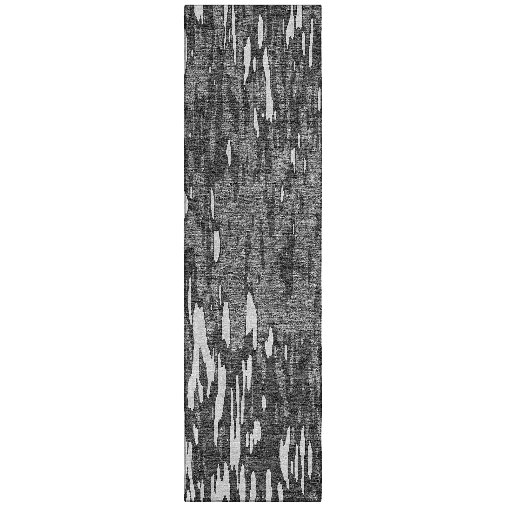 Machine Washable Indoor/ Outdoor Abstract Chantille Rug