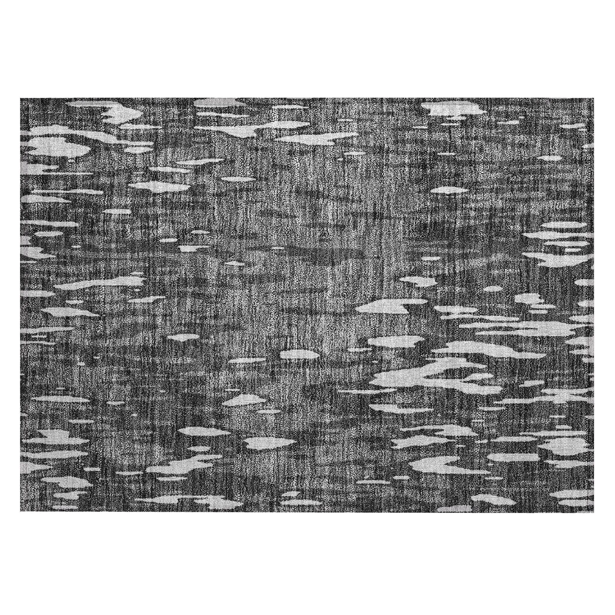 Machine Washable Indoor/ Outdoor Abstract Chantille Rug