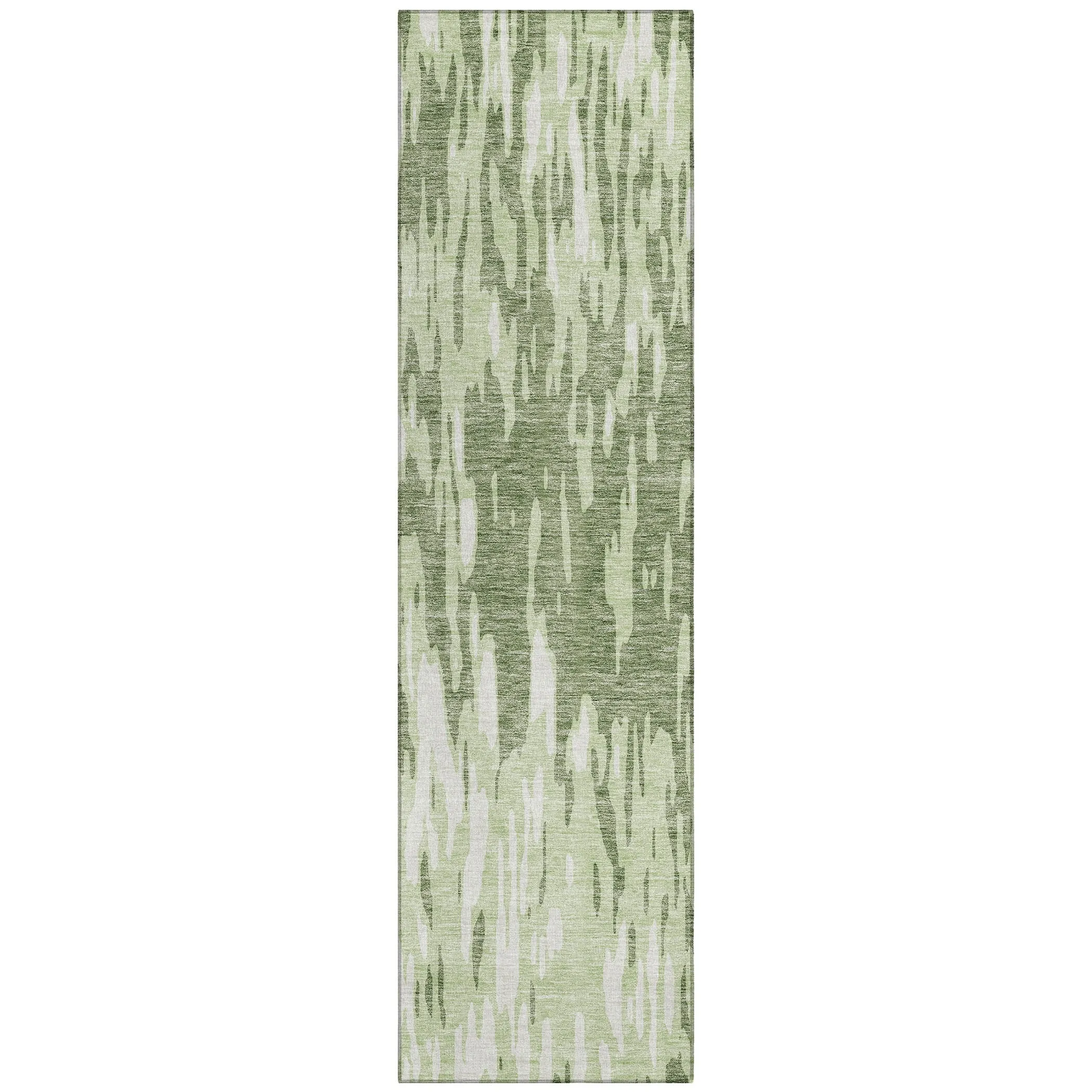Machine Washable Indoor/ Outdoor Abstract Chantille Rug