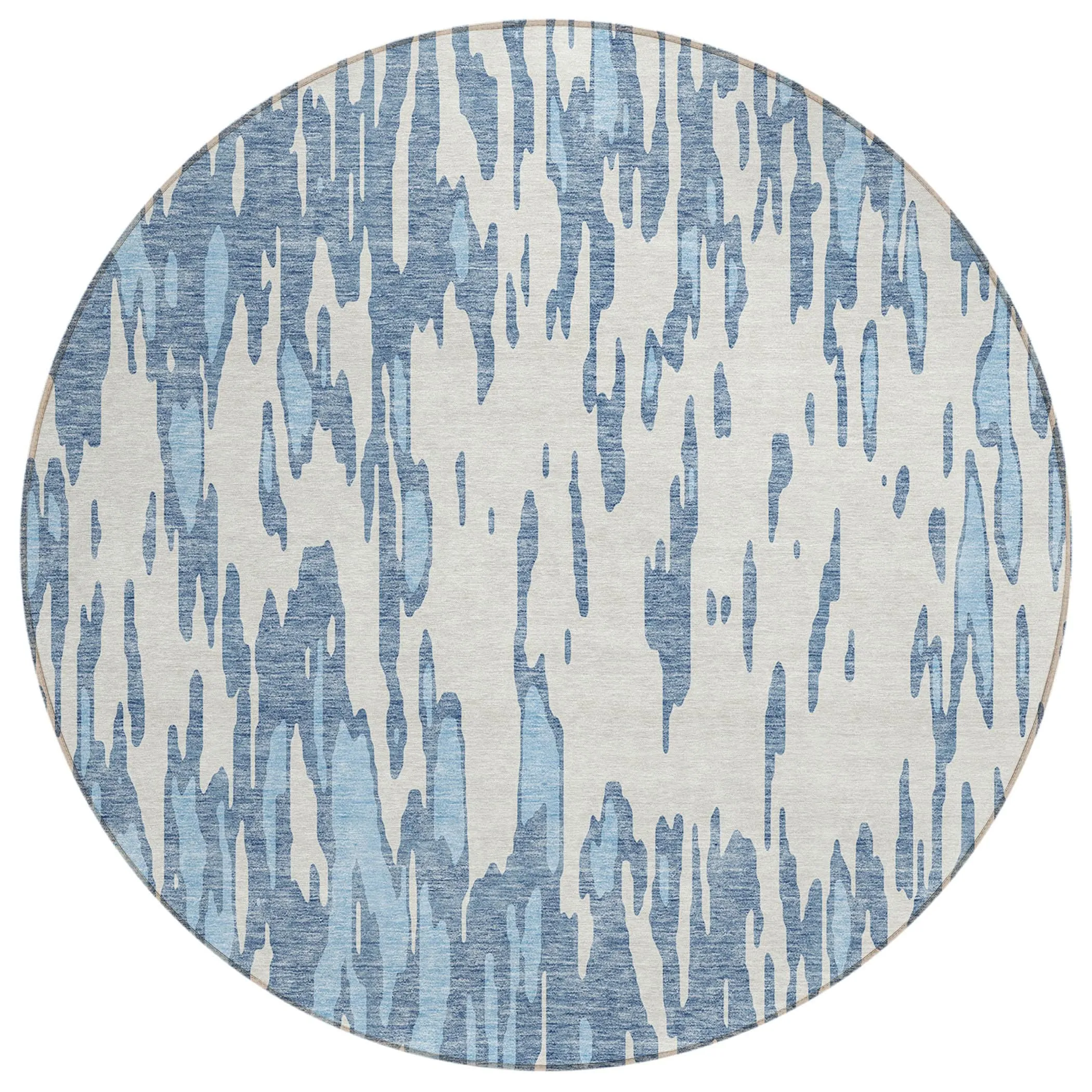 Machine Washable Indoor/ Outdoor Abstract Chantille Rug