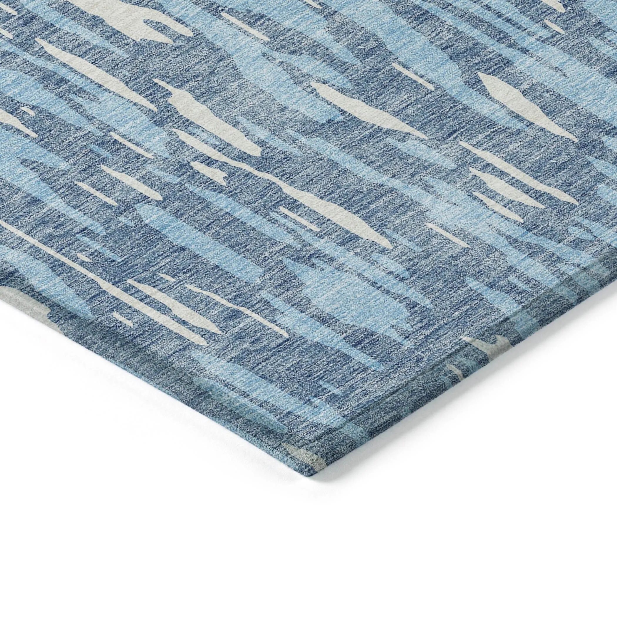 Machine Washable Indoor/ Outdoor Abstract Chantille Rug
