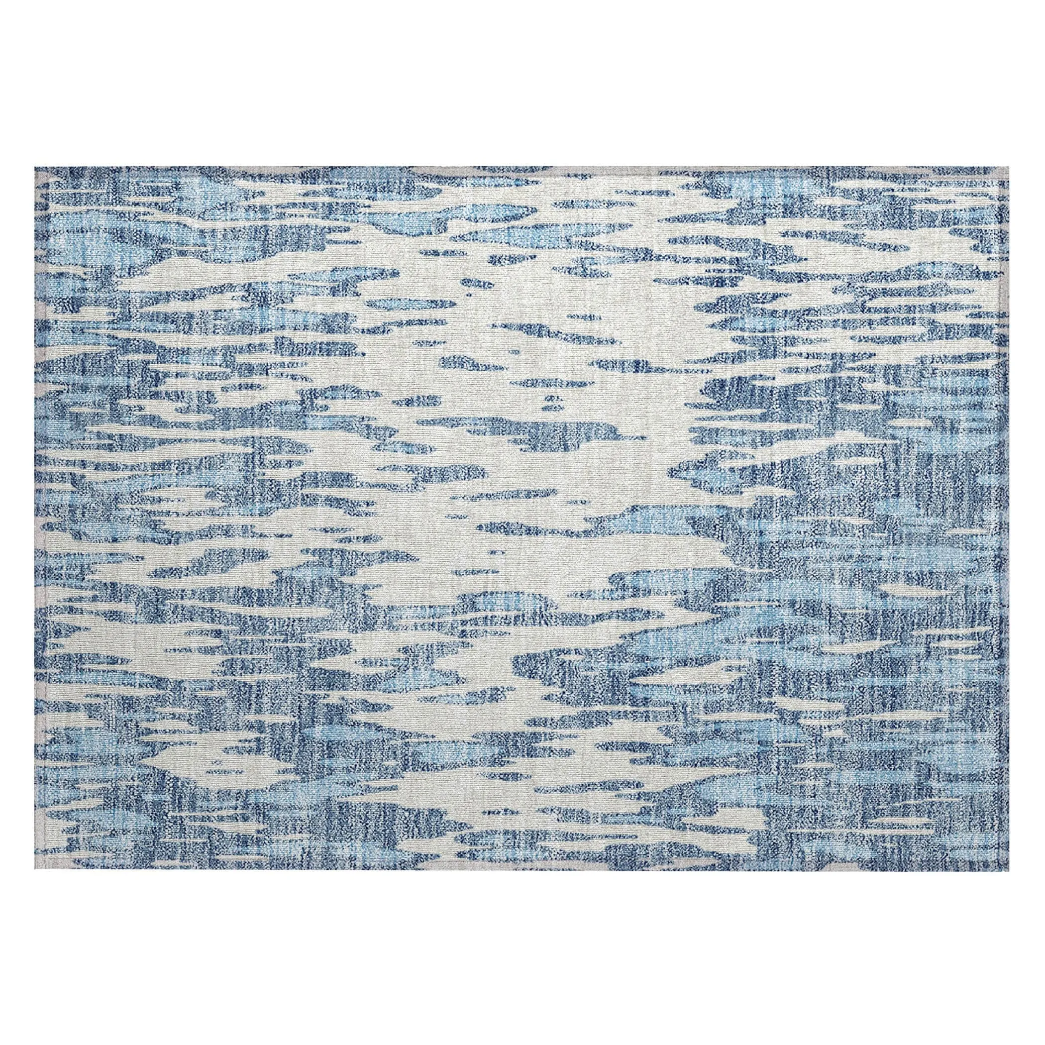 Machine Washable Indoor/ Outdoor Abstract Chantille Rug