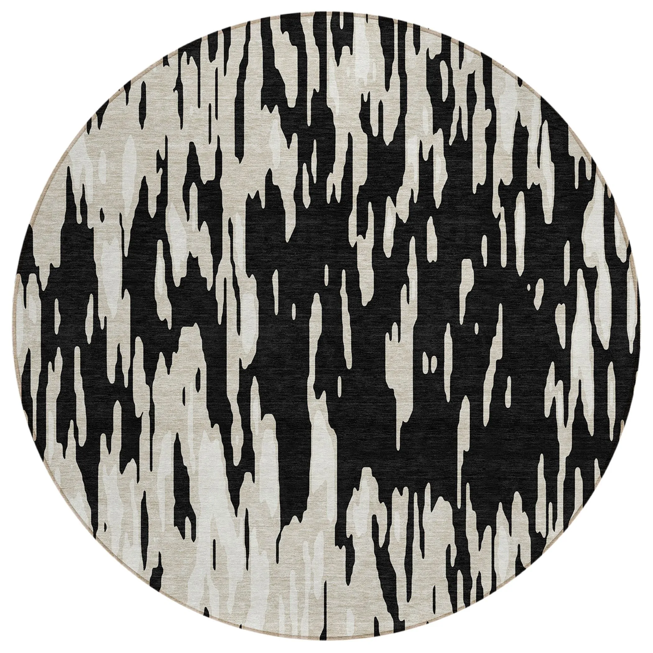 Machine Washable Indoor/ Outdoor Abstract Chantille Rug