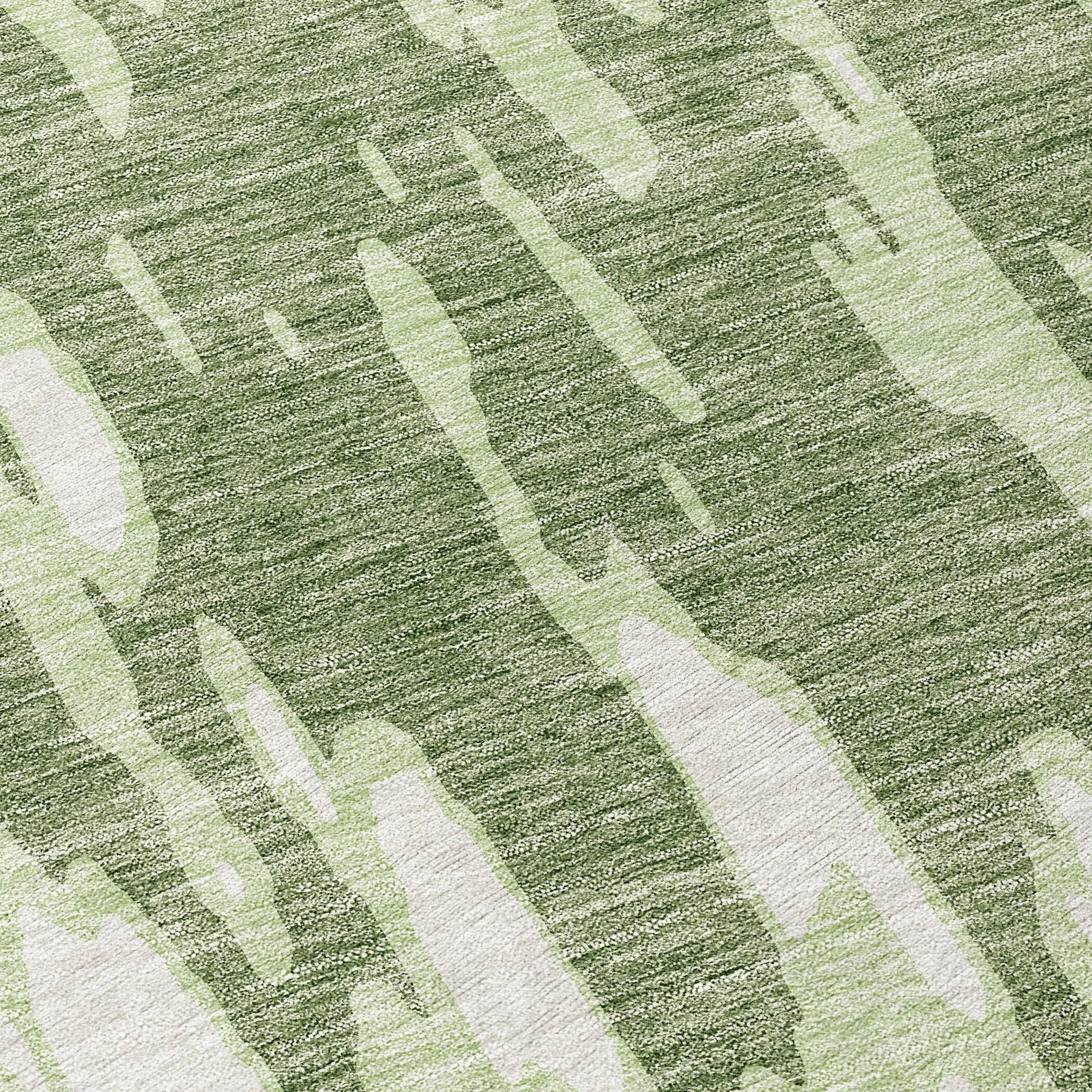 Machine Washable Indoor/ Outdoor Abstract Chantille Rug