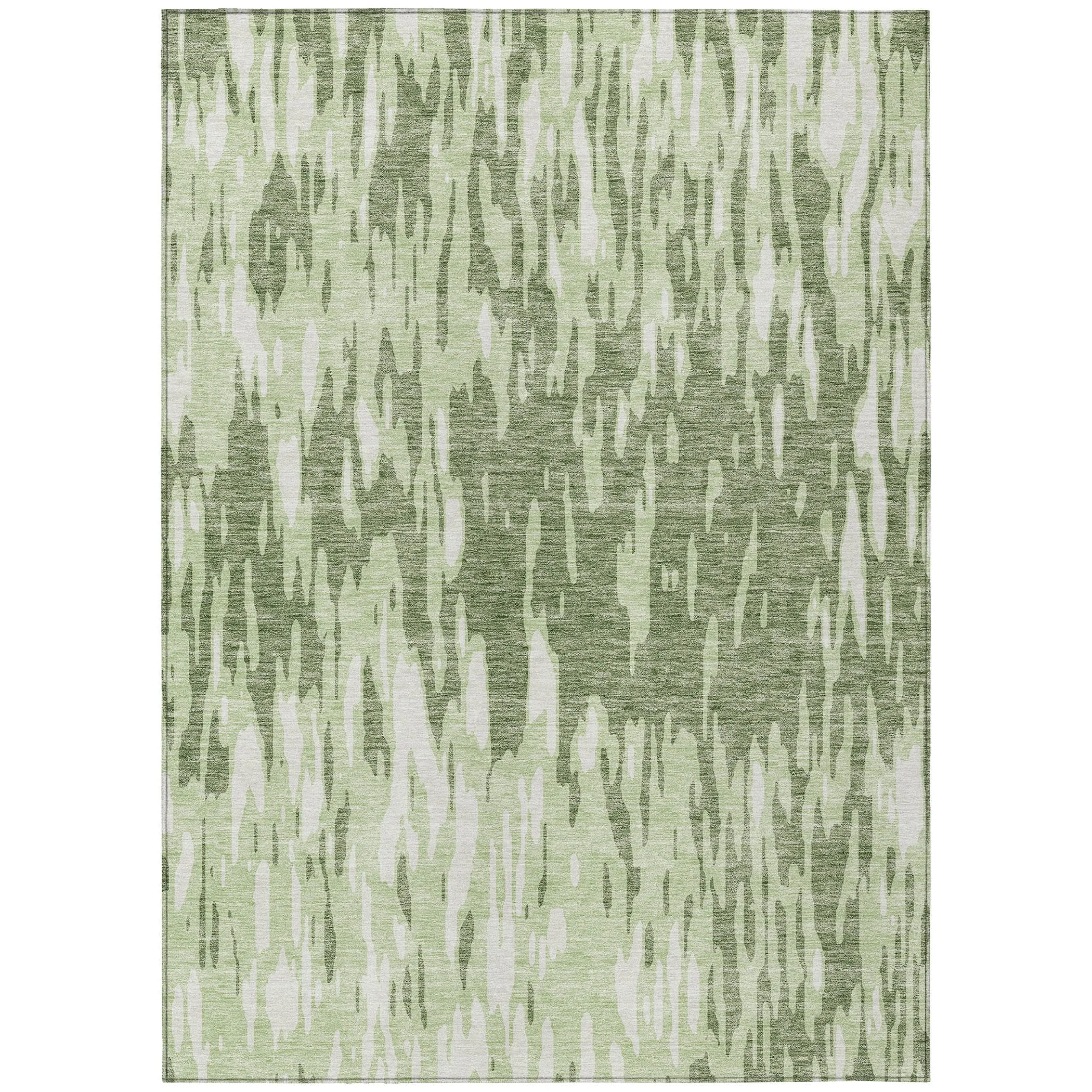 Machine Washable Indoor/ Outdoor Abstract Chantille Rug