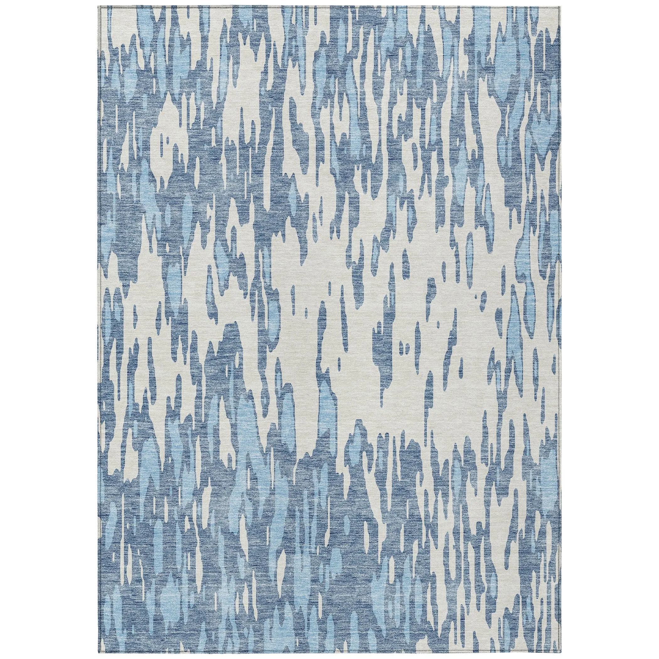 Machine Washable Indoor/ Outdoor Abstract Chantille Rug