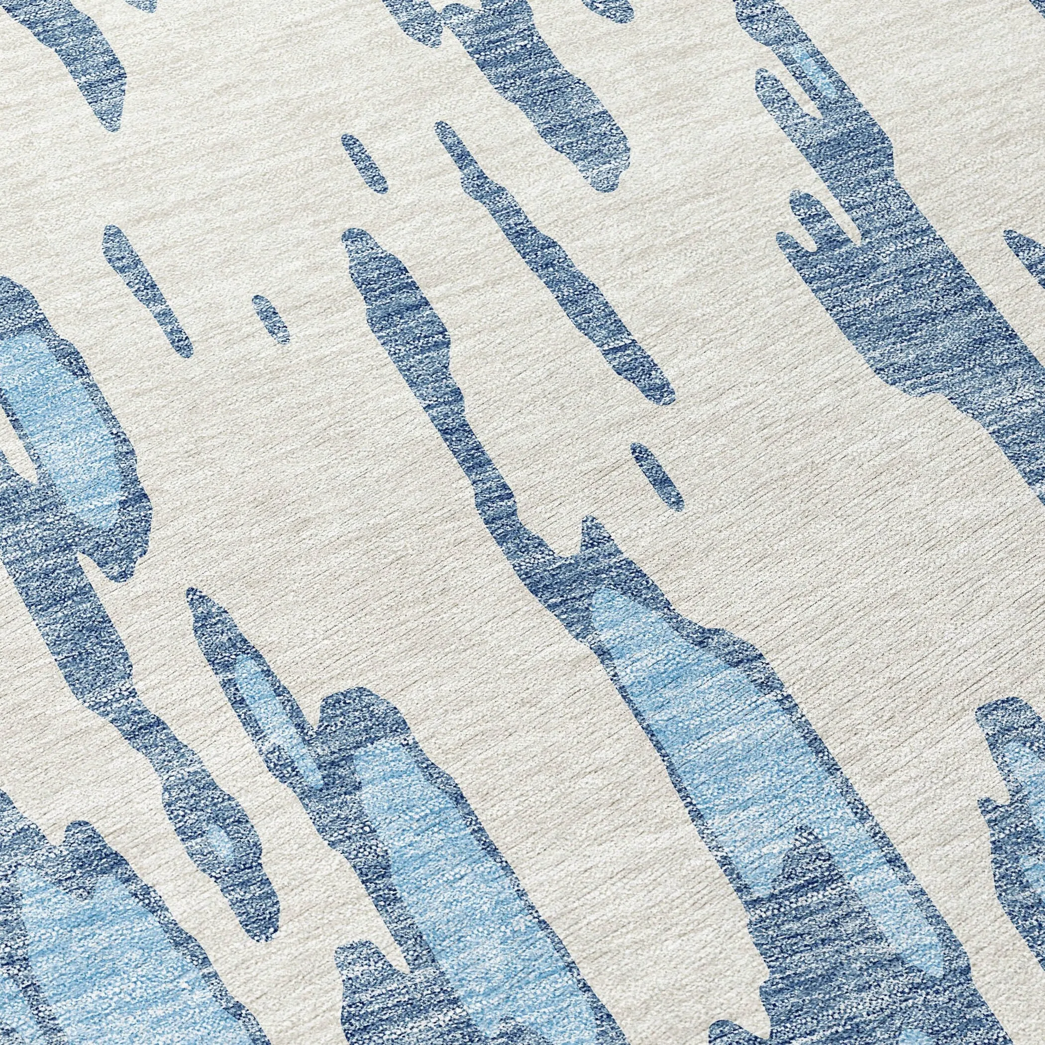 Machine Washable Indoor/ Outdoor Abstract Chantille Rug