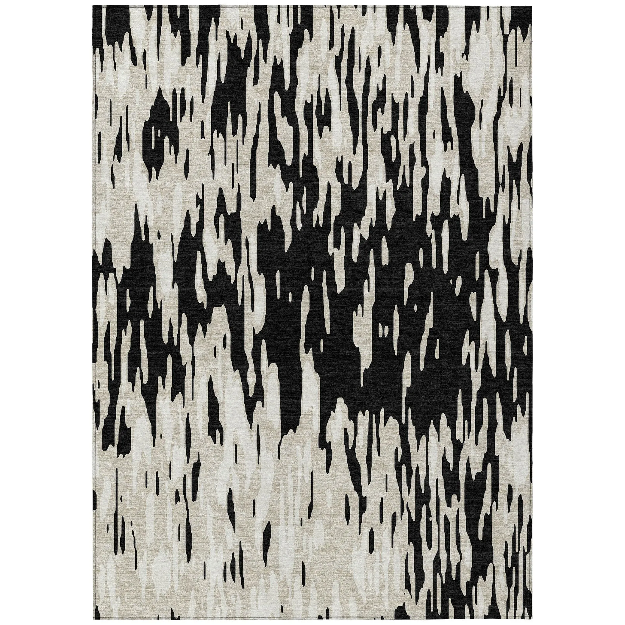 Machine Washable Indoor/ Outdoor Abstract Chantille Rug