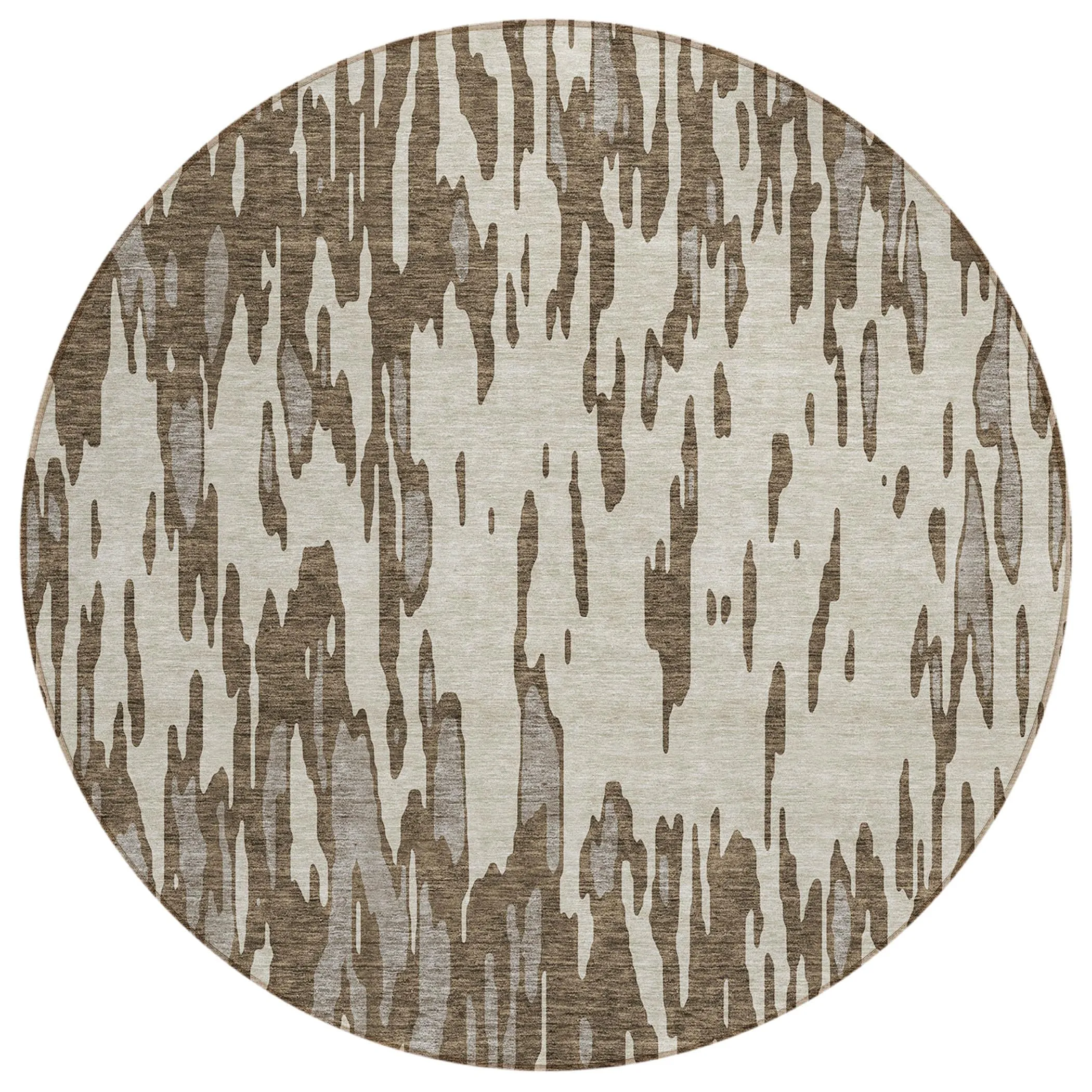 Machine Washable Indoor/ Outdoor Abstract Chantille Rug
