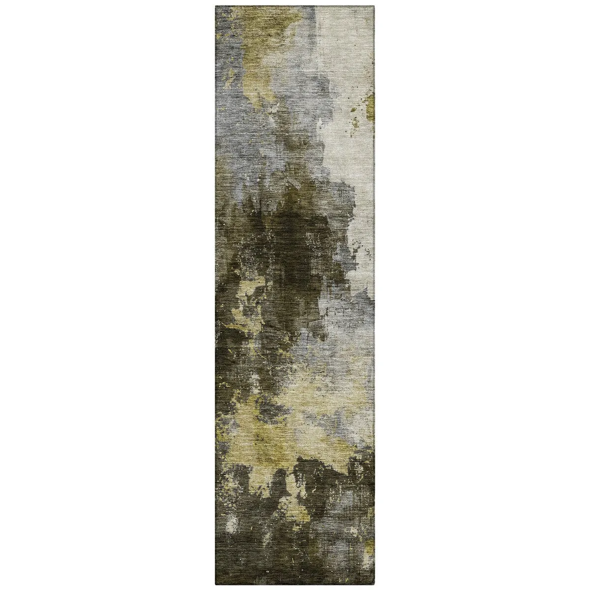 Machine Washable Indoor/ Outdoor Abstract Modern Chantille Rug