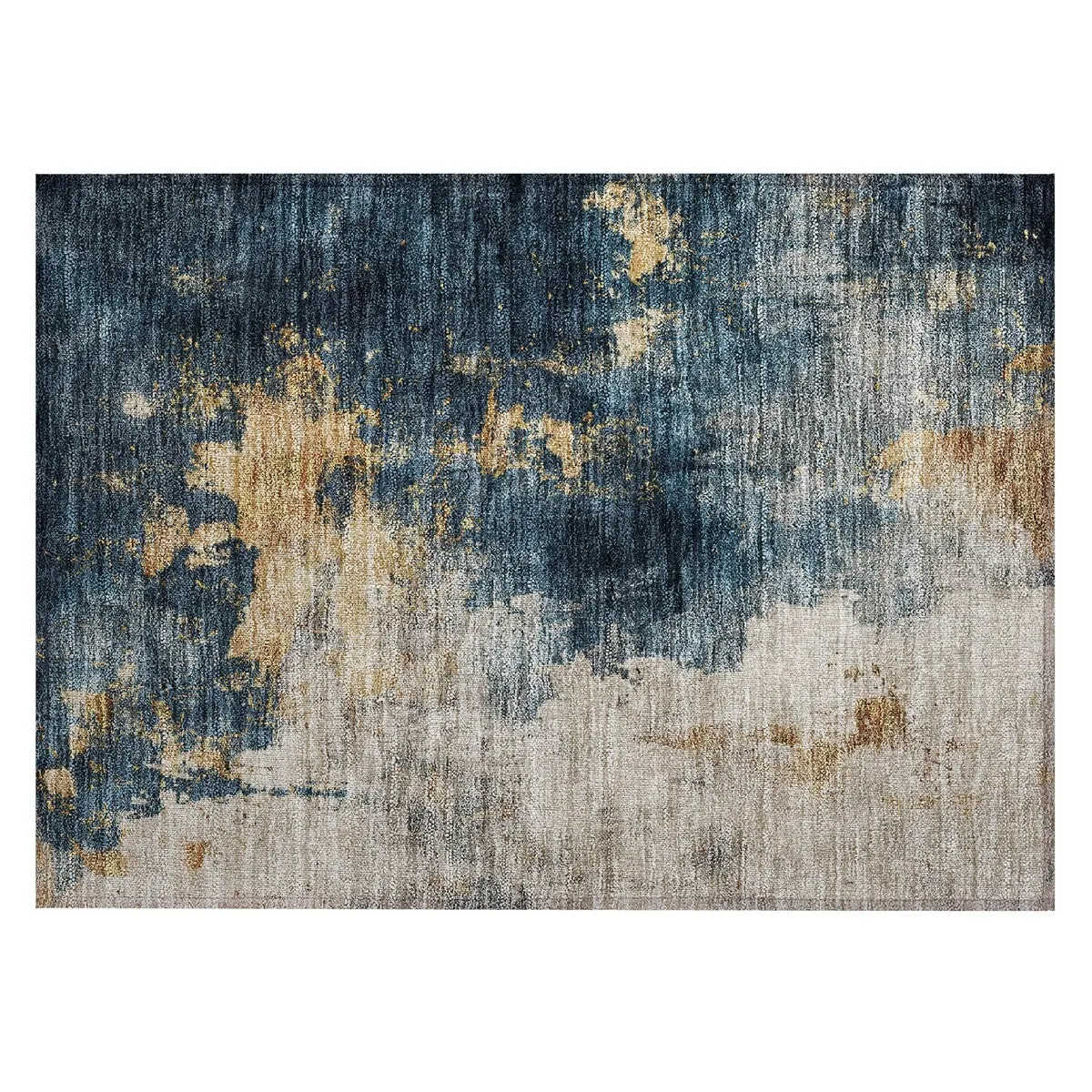 Machine Washable Indoor/ Outdoor Abstract Modern Chantille Rug