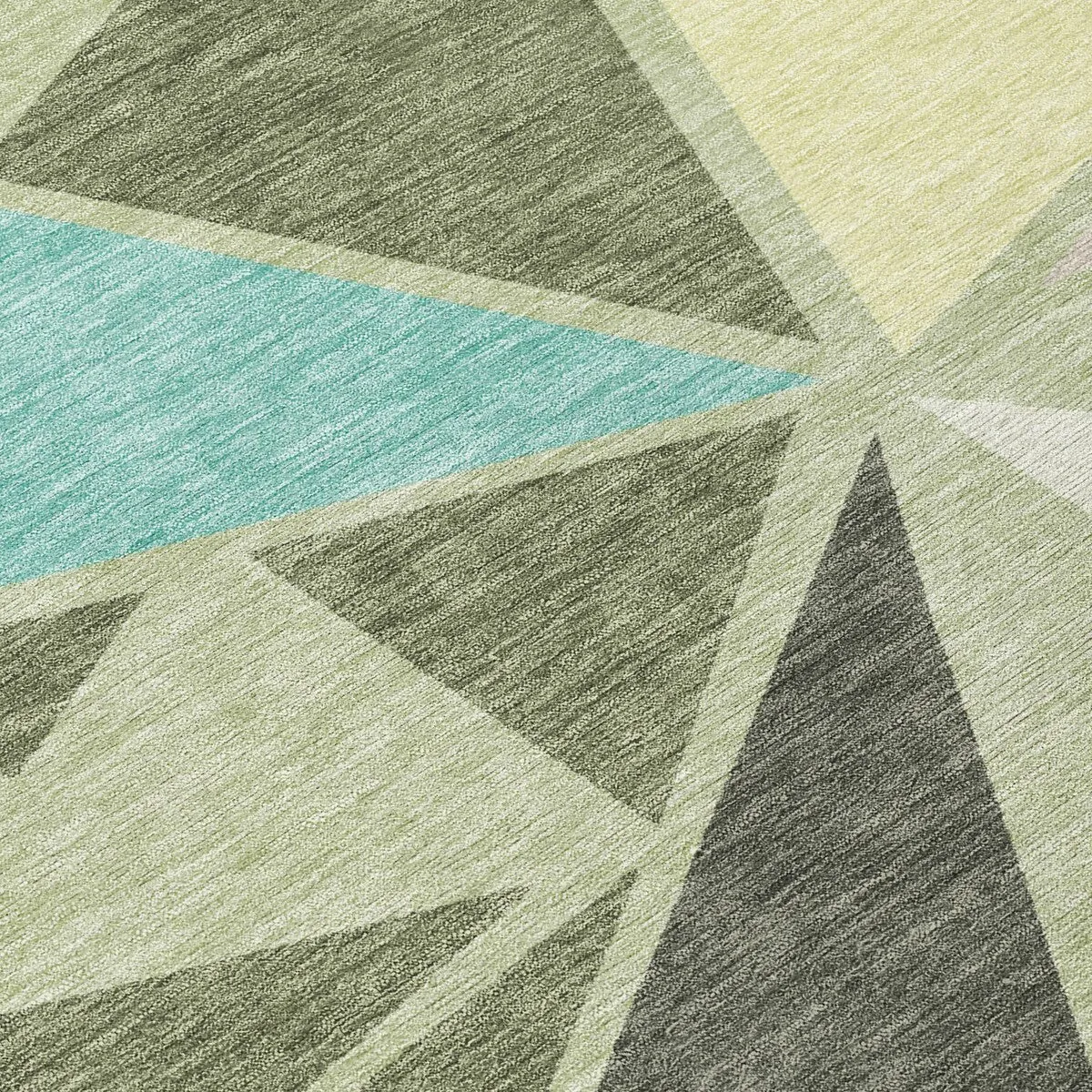 Machine Washable Indoor/ Outdoor Abstract Mosaic Chantille Rug
