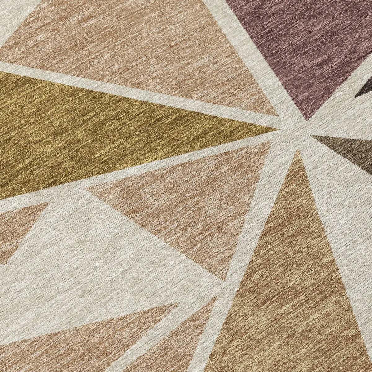 Machine Washable Indoor/ Outdoor Abstract Mosaic Chantille Rug