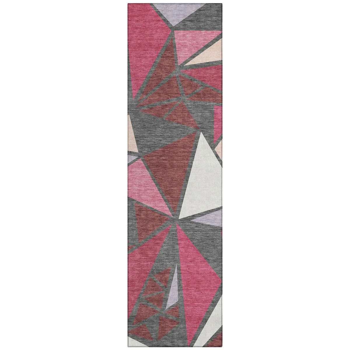 Machine Washable Indoor/ Outdoor Abstract Mosaic Chantille Rug