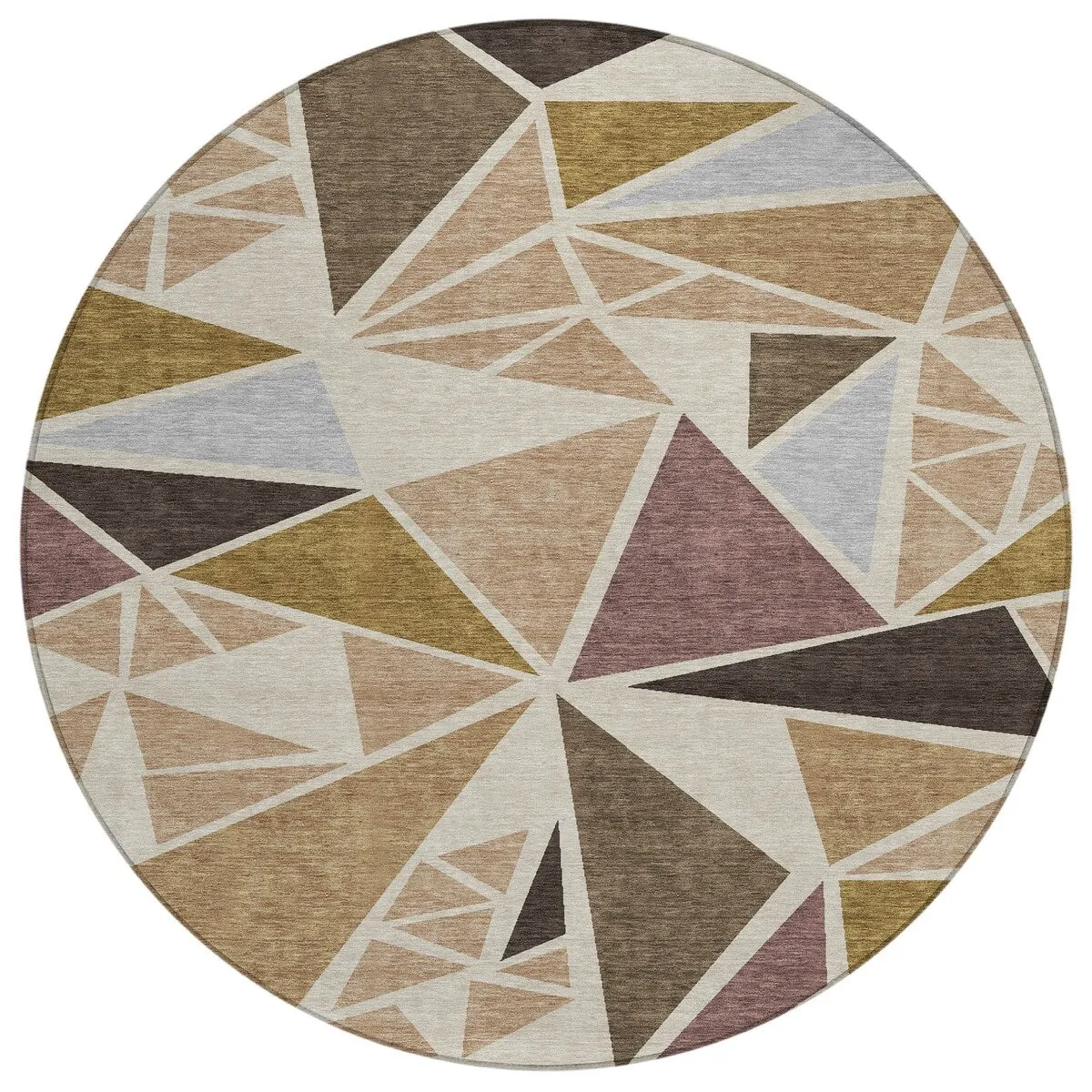 Machine Washable Indoor/ Outdoor Abstract Mosaic Chantille Rug