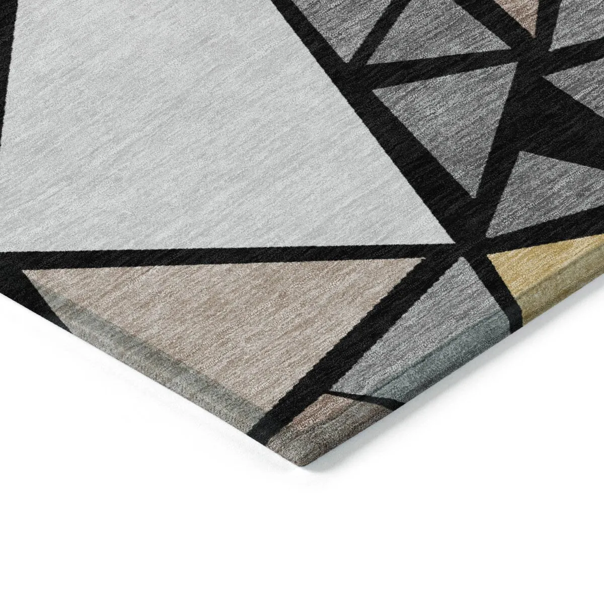 Machine Washable Indoor/ Outdoor Abstract Mosaic Chantille Rug