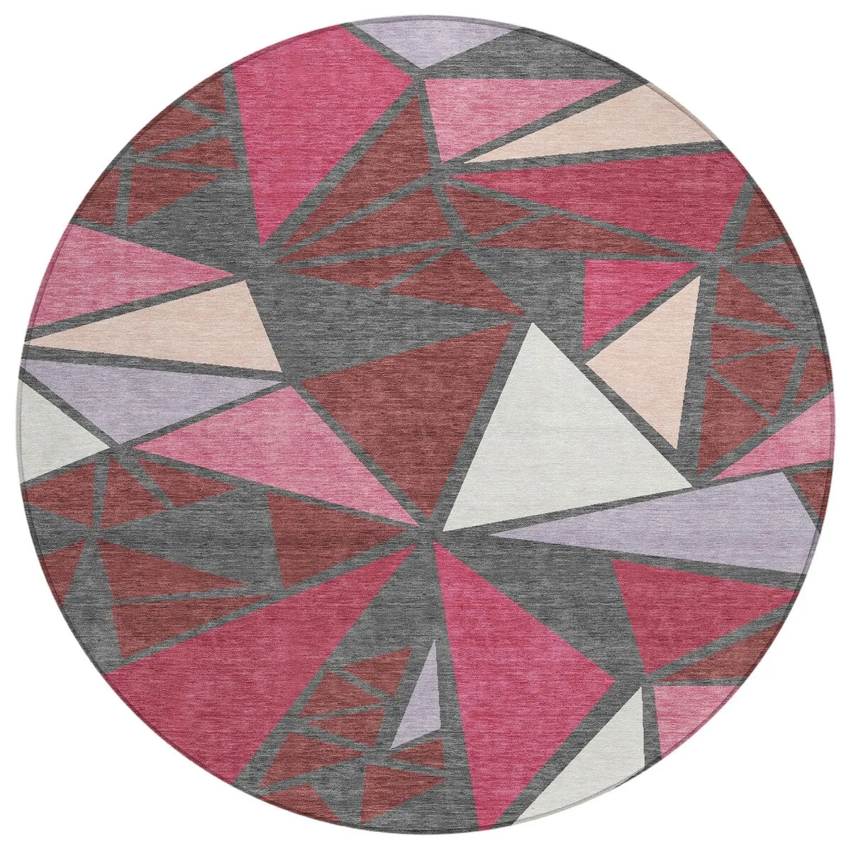 Machine Washable Indoor/ Outdoor Abstract Mosaic Chantille Rug