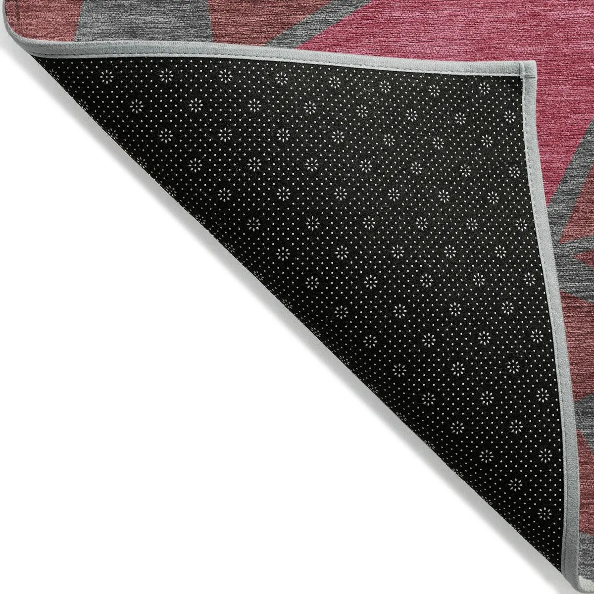 Machine Washable Indoor/ Outdoor Abstract Mosaic Chantille Rug