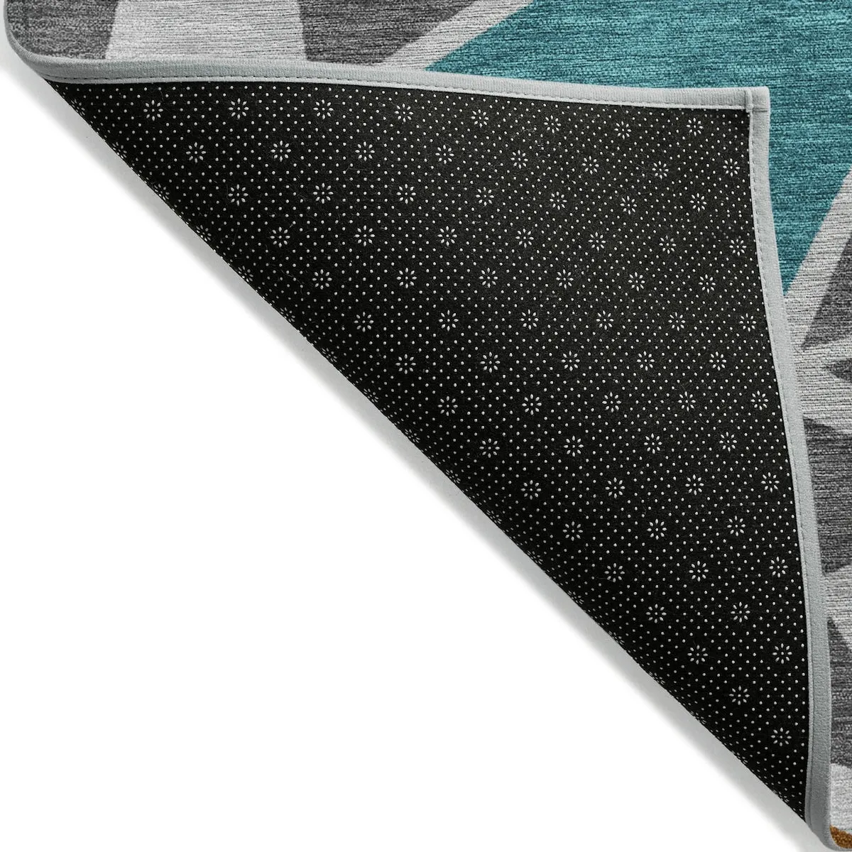 Machine Washable Indoor/ Outdoor Abstract Mosaic Chantille Rug