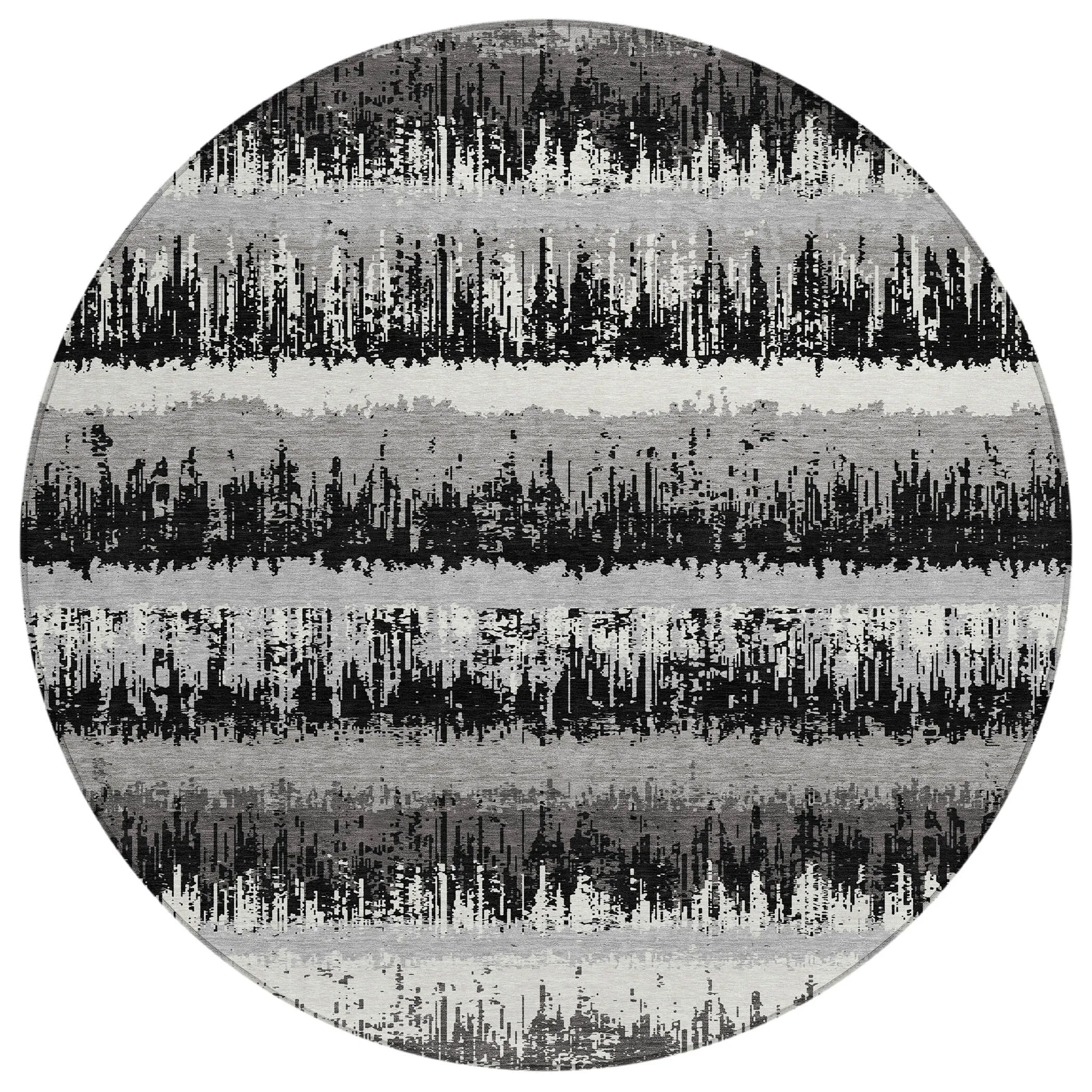 Machine Washable Indoor/ Outdoor Abstract Ombre Chantille Rug