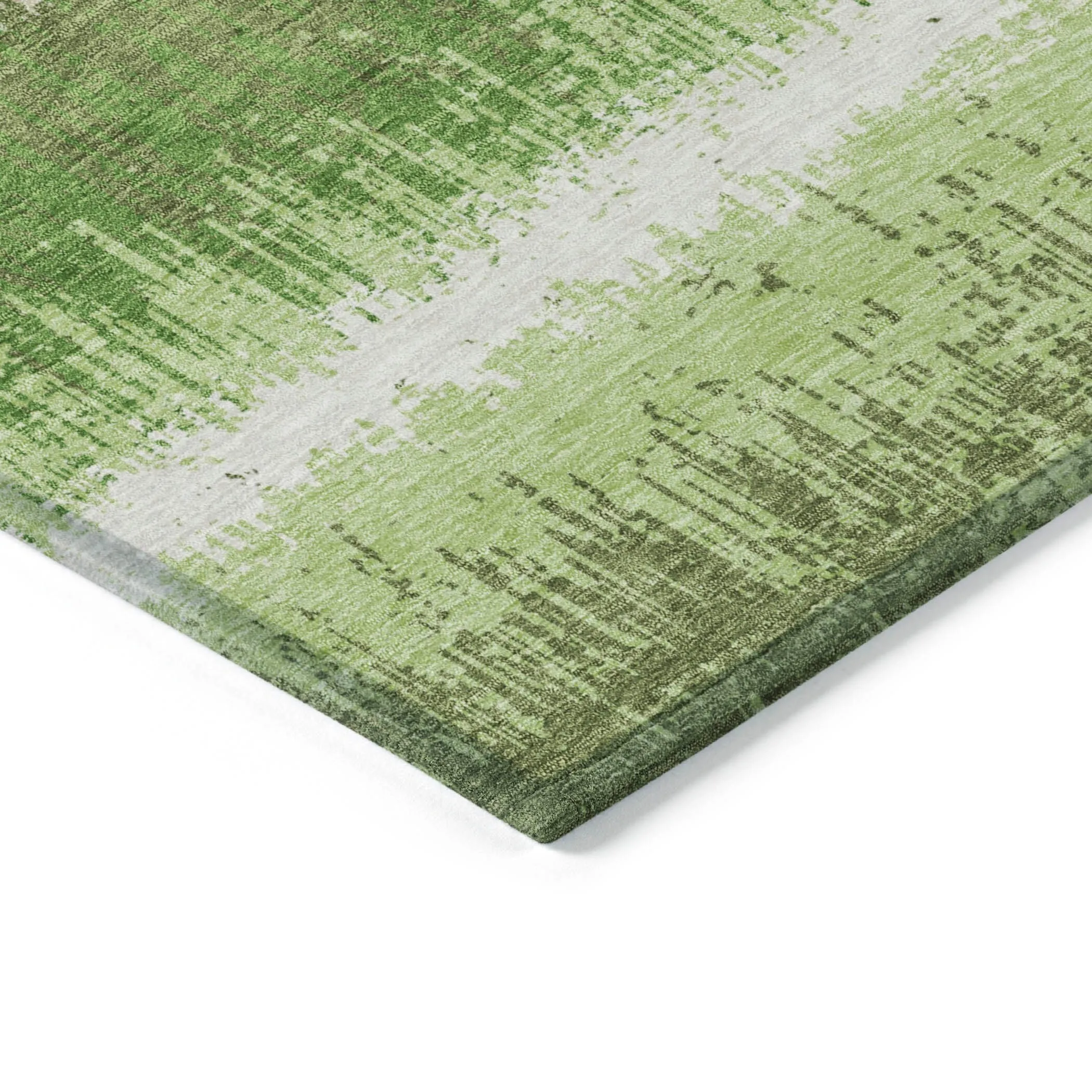 Machine Washable Indoor/ Outdoor Abstract Ombre Chantille Rug