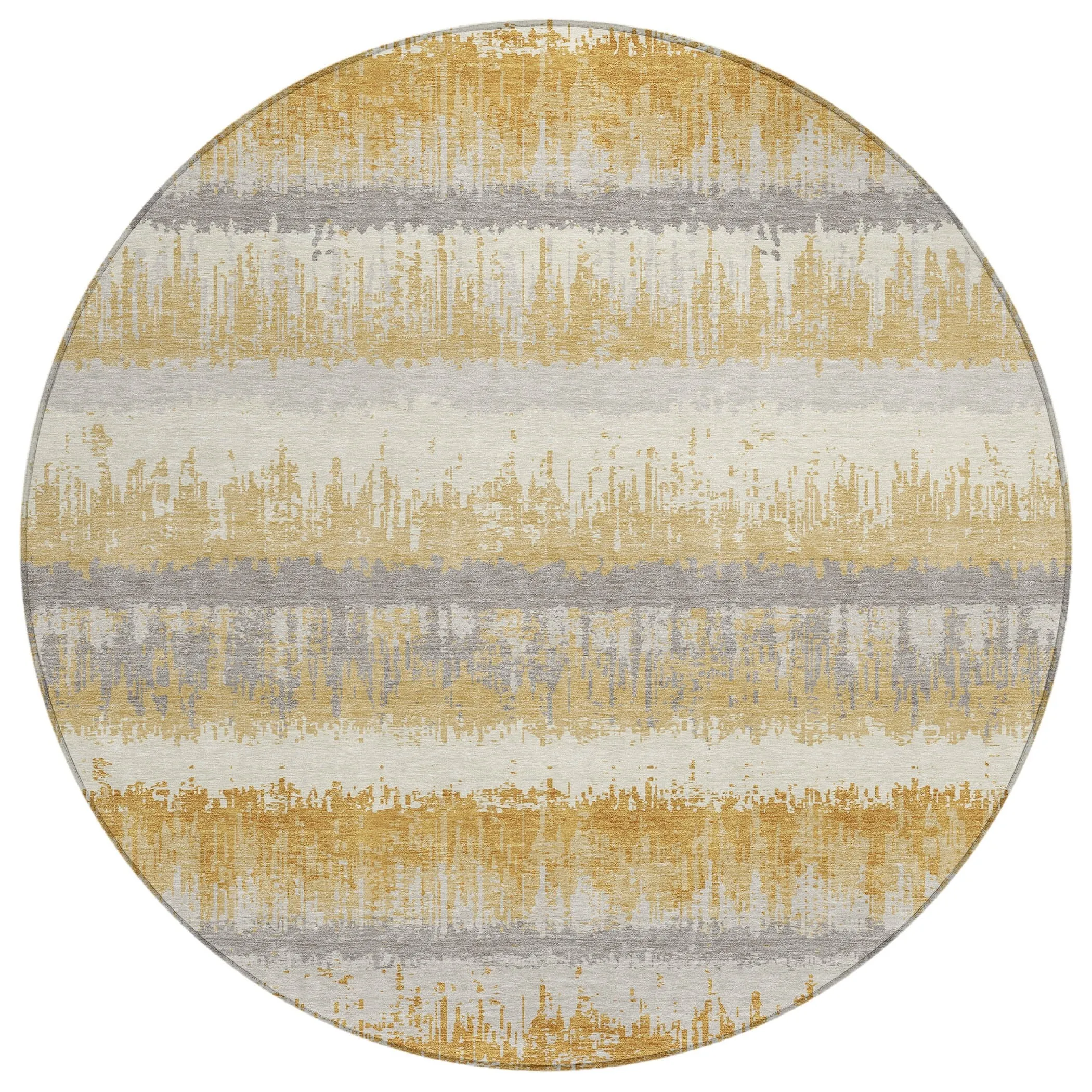 Machine Washable Indoor/ Outdoor Abstract Ombre Chantille Rug