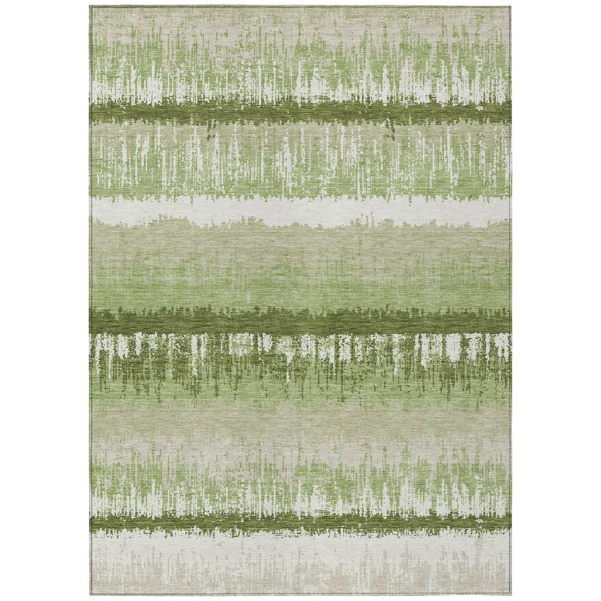 Machine Washable Indoor/ Outdoor Abstract Ombre Chantille Rug