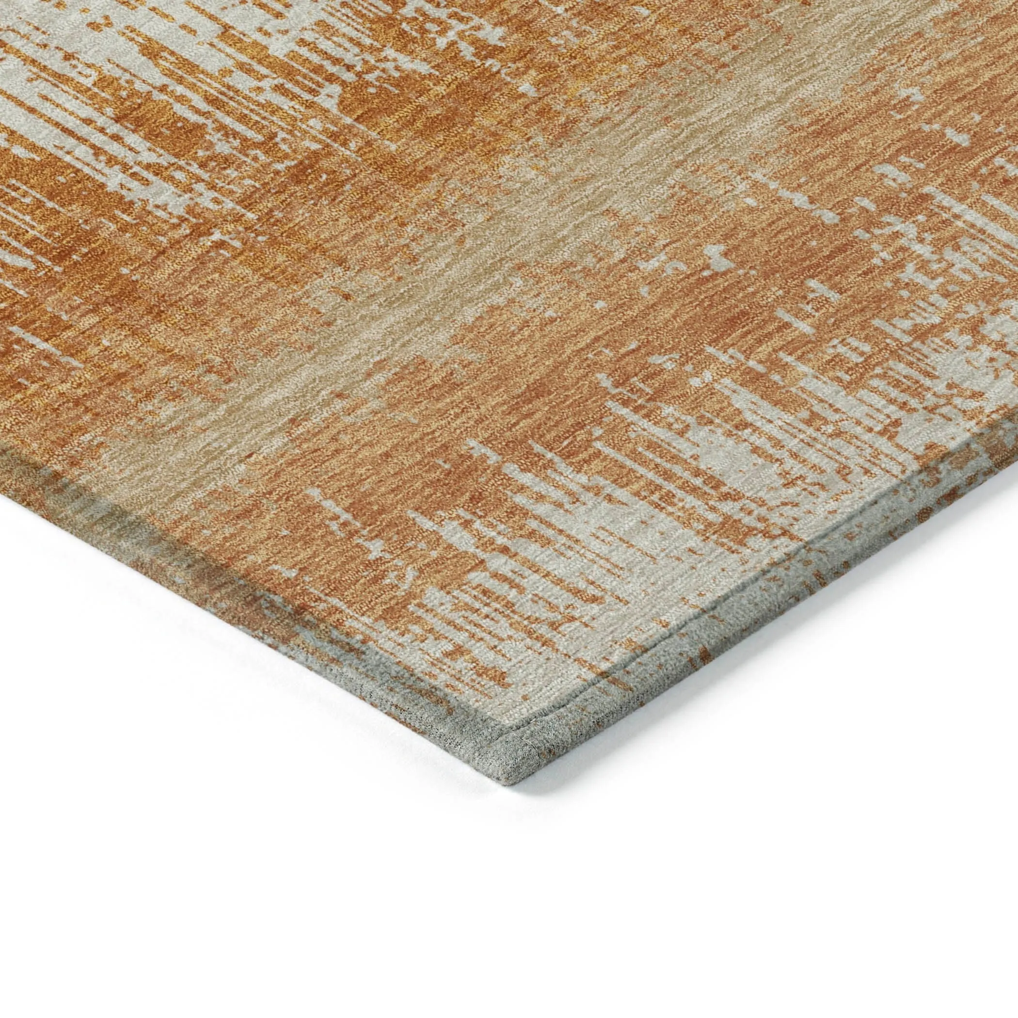 Machine Washable Indoor/ Outdoor Abstract Ombre Chantille Rug