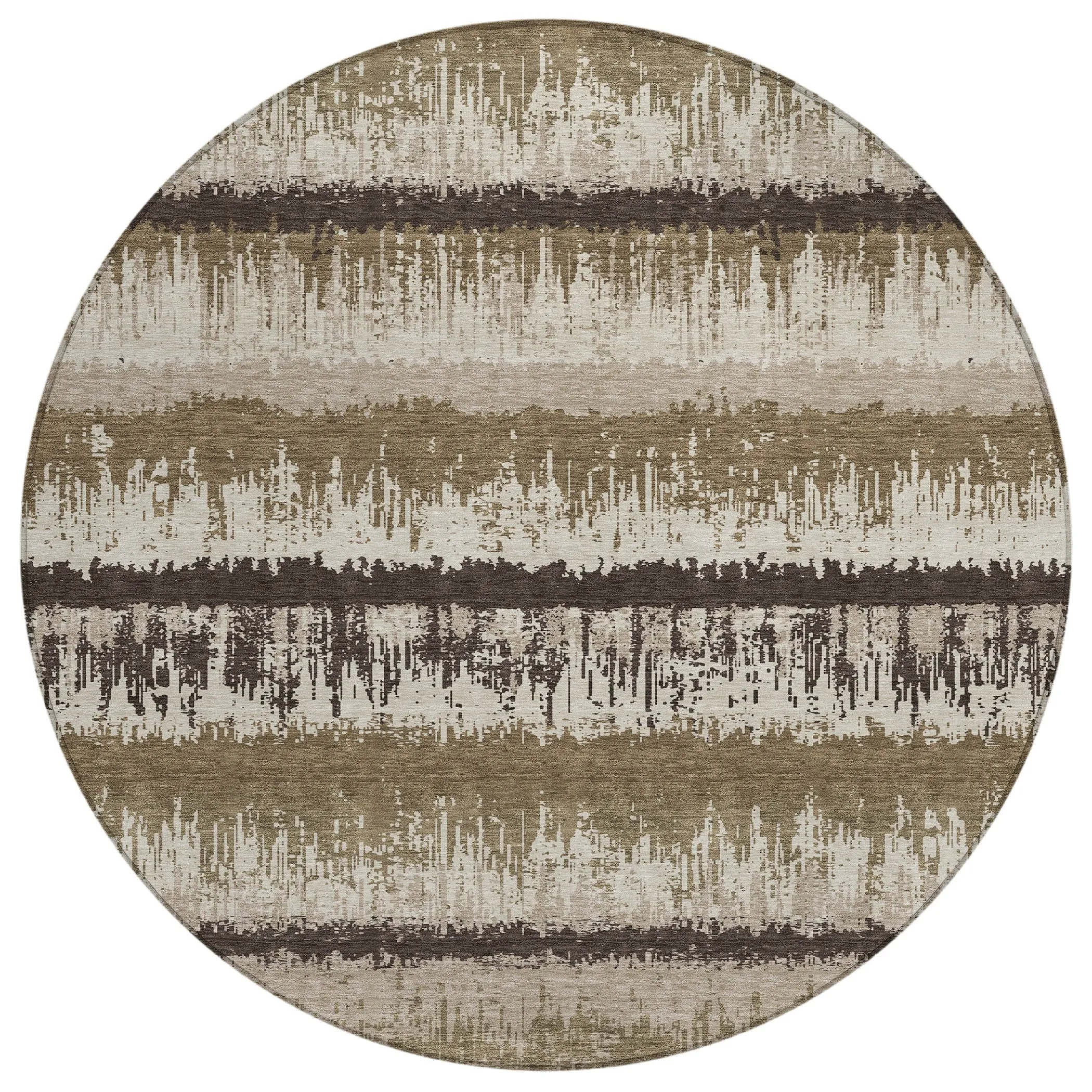 Machine Washable Indoor/ Outdoor Abstract Ombre Chantille Rug
