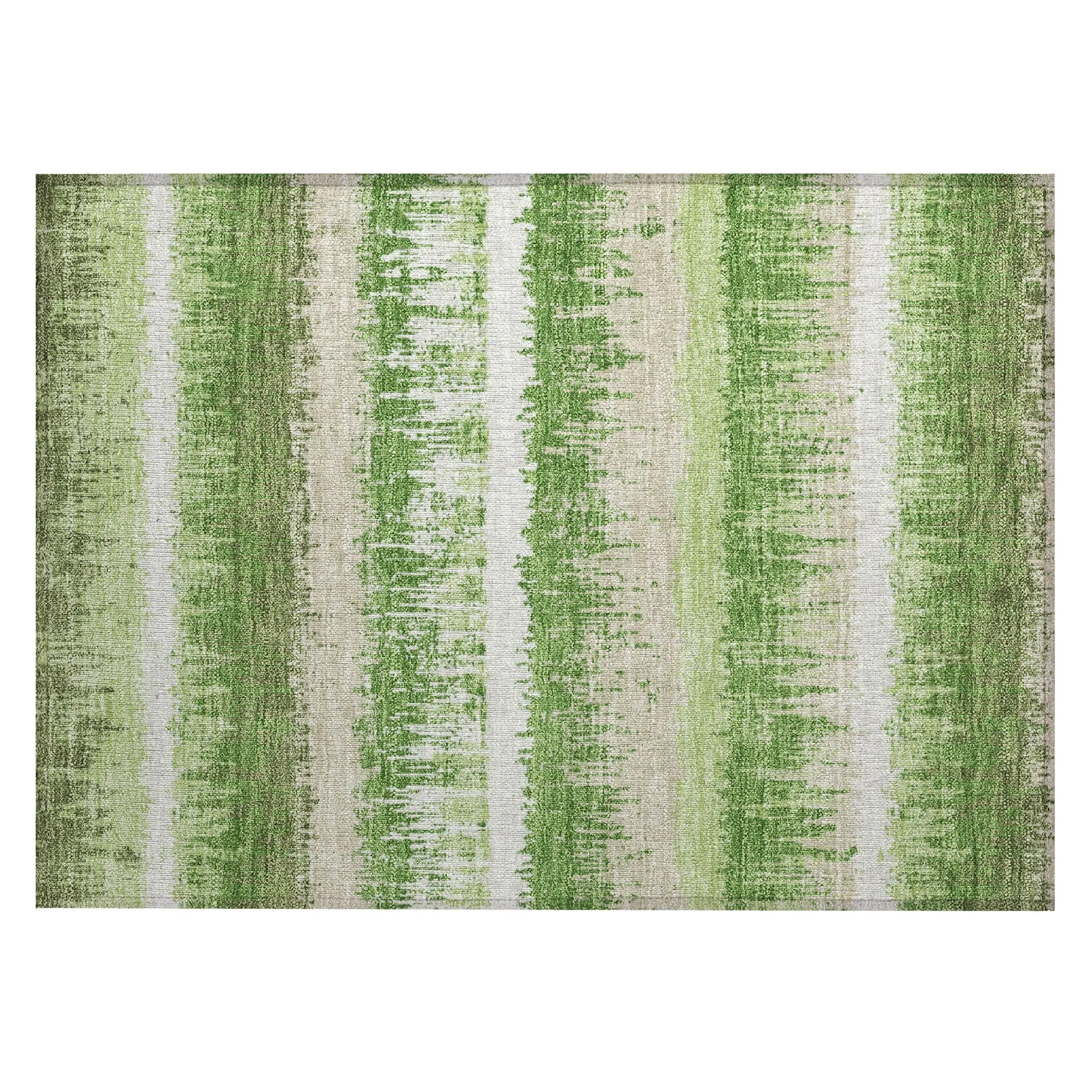 Machine Washable Indoor/ Outdoor Abstract Ombre Chantille Rug