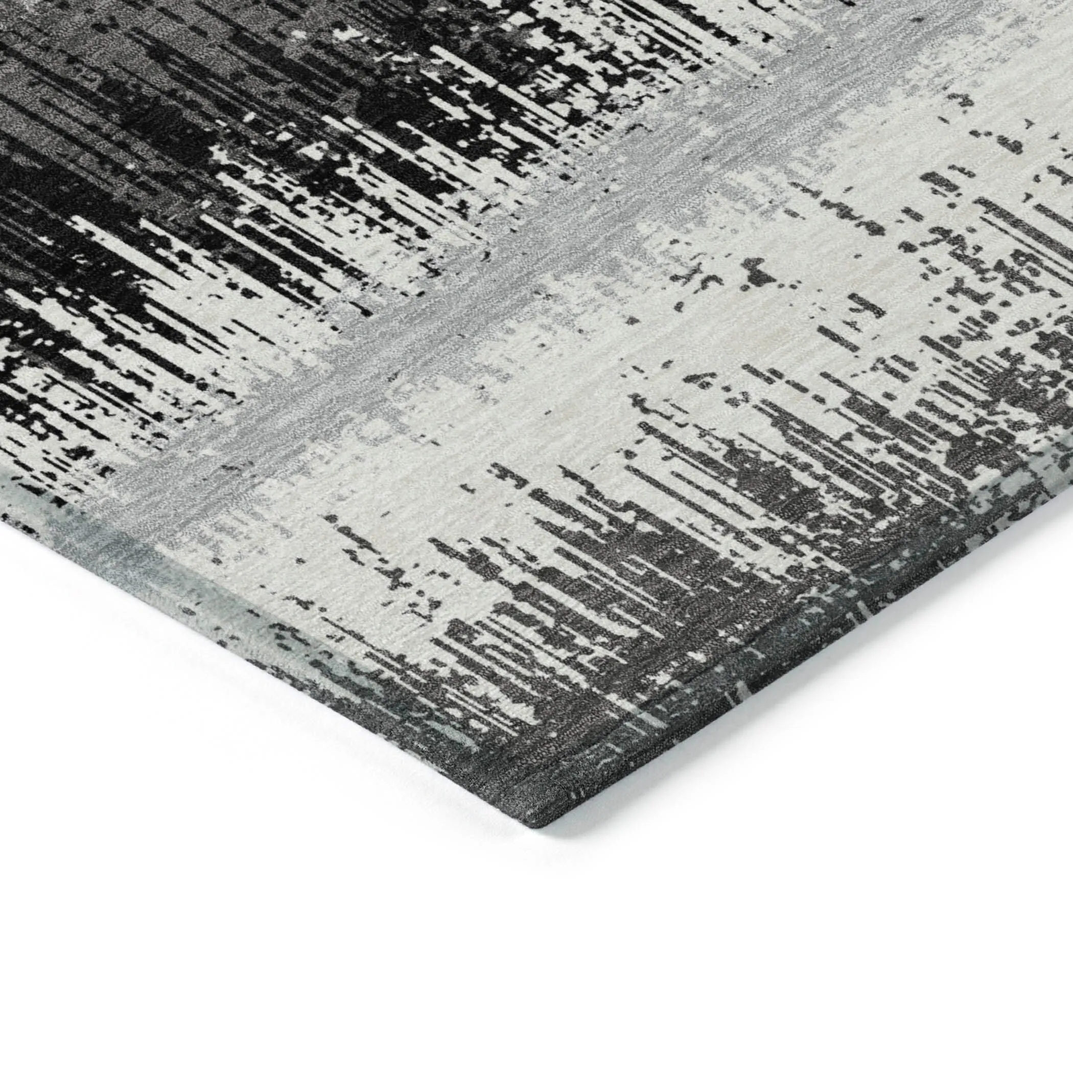 Machine Washable Indoor/ Outdoor Abstract Ombre Chantille Rug