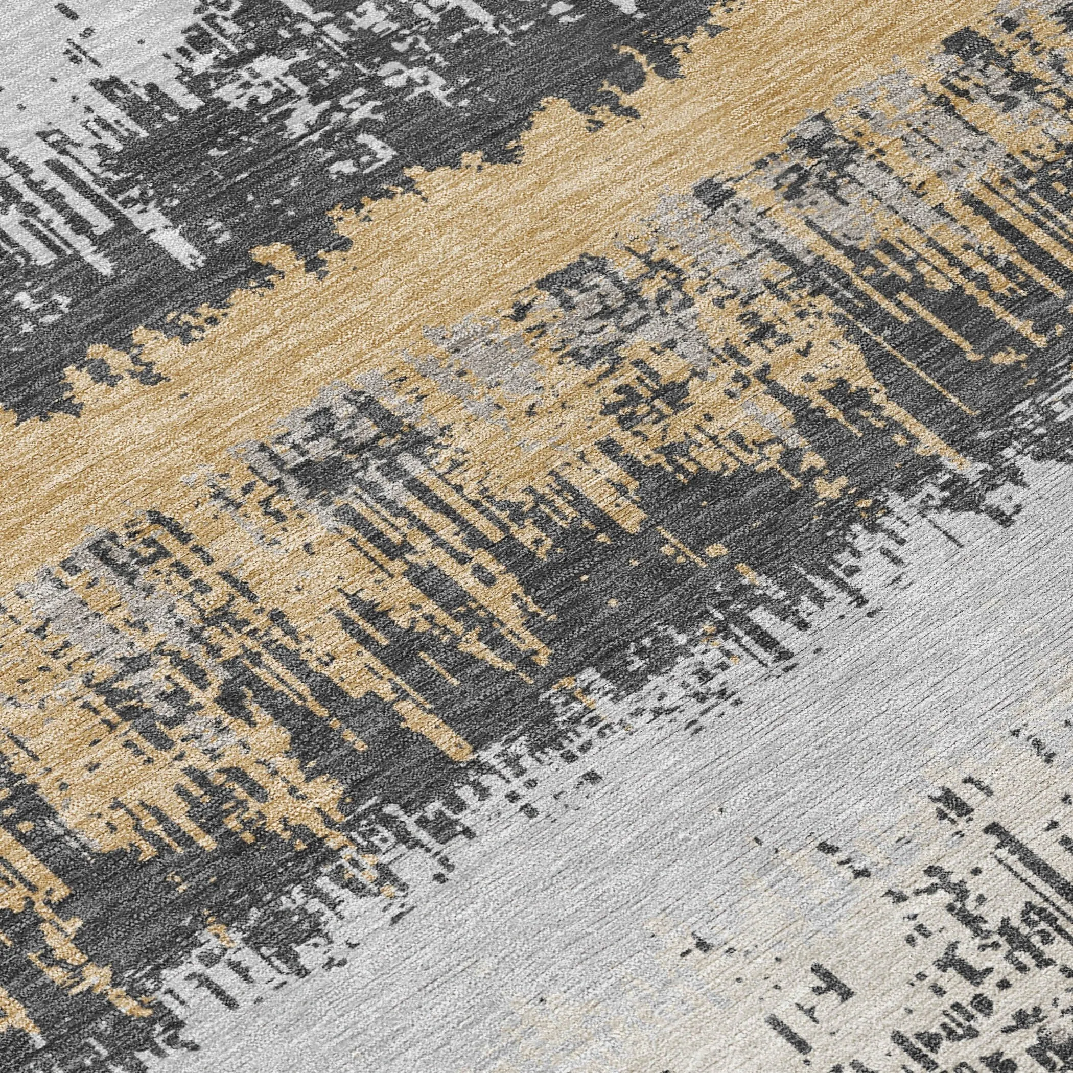 Machine Washable Indoor/ Outdoor Abstract Ombre Chantille Rug