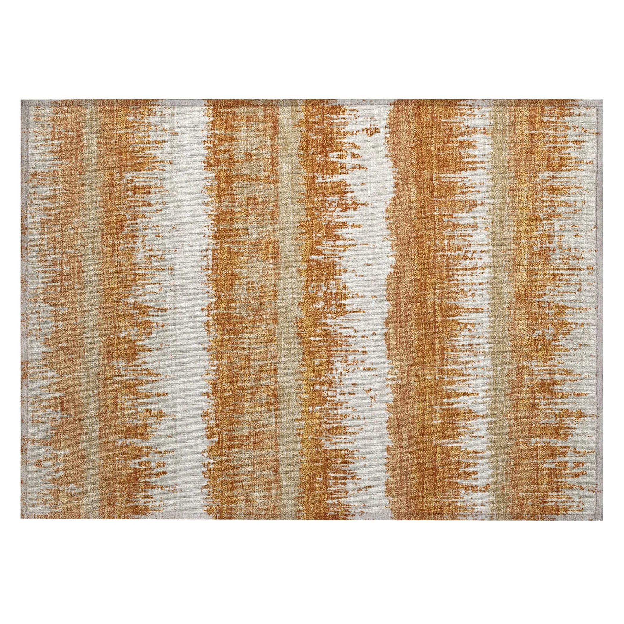 Machine Washable Indoor/ Outdoor Abstract Ombre Chantille Rug