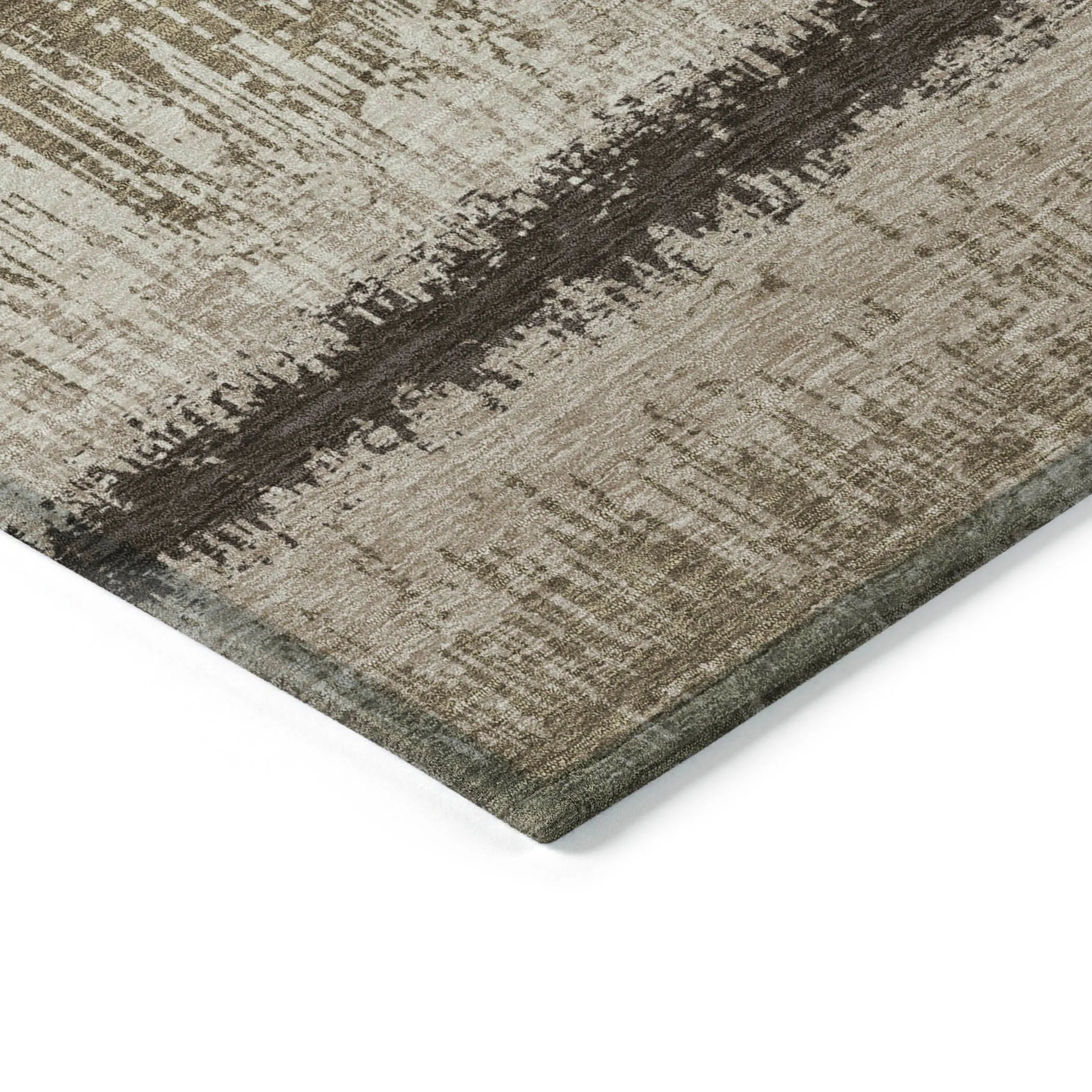 Machine Washable Indoor/ Outdoor Abstract Ombre Chantille Rug