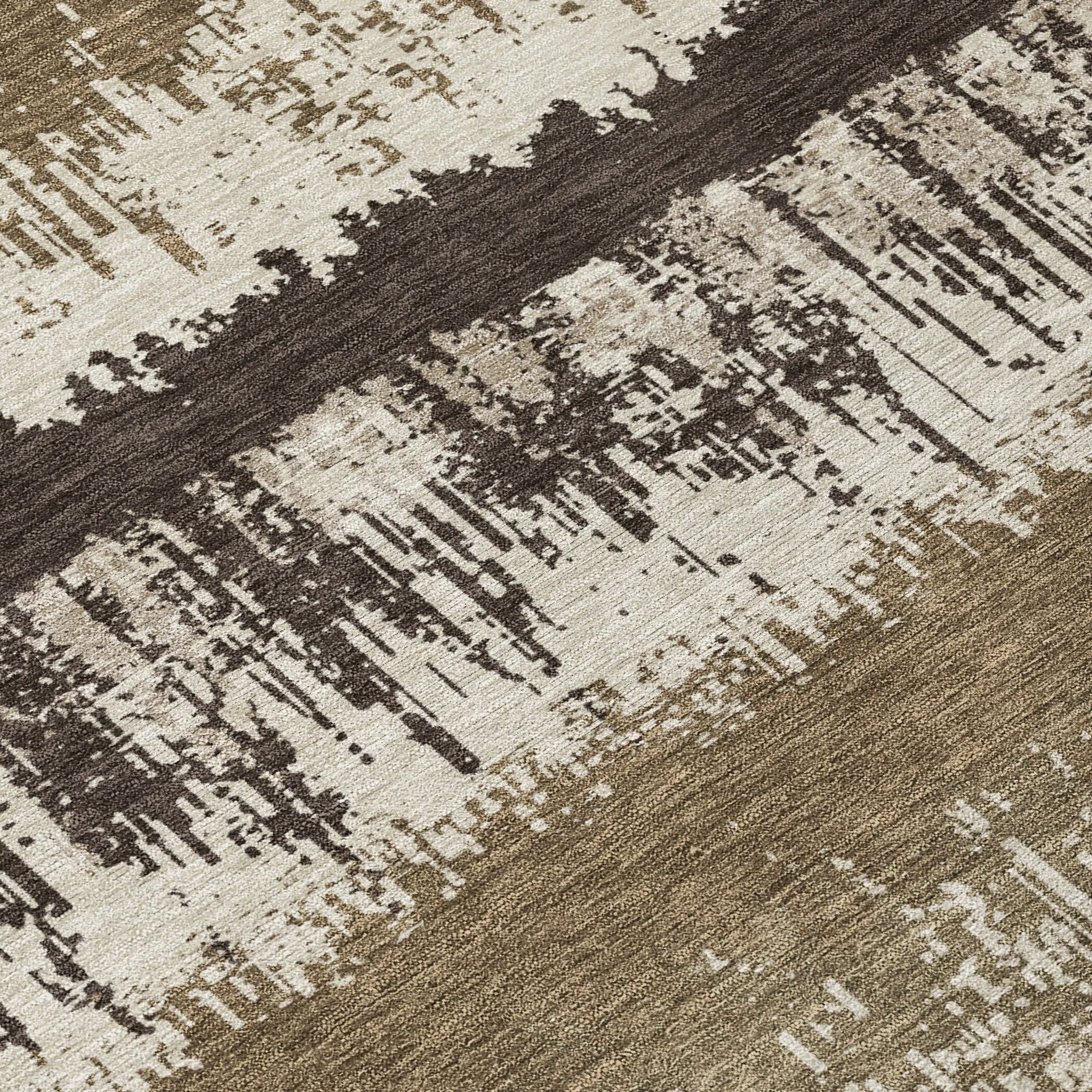 Machine Washable Indoor/ Outdoor Abstract Ombre Chantille Rug