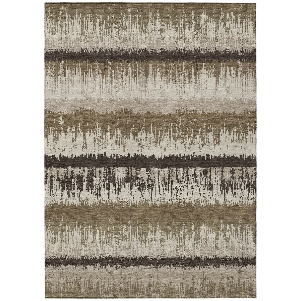 Machine Washable Indoor/ Outdoor Abstract Ombre Chantille Rug