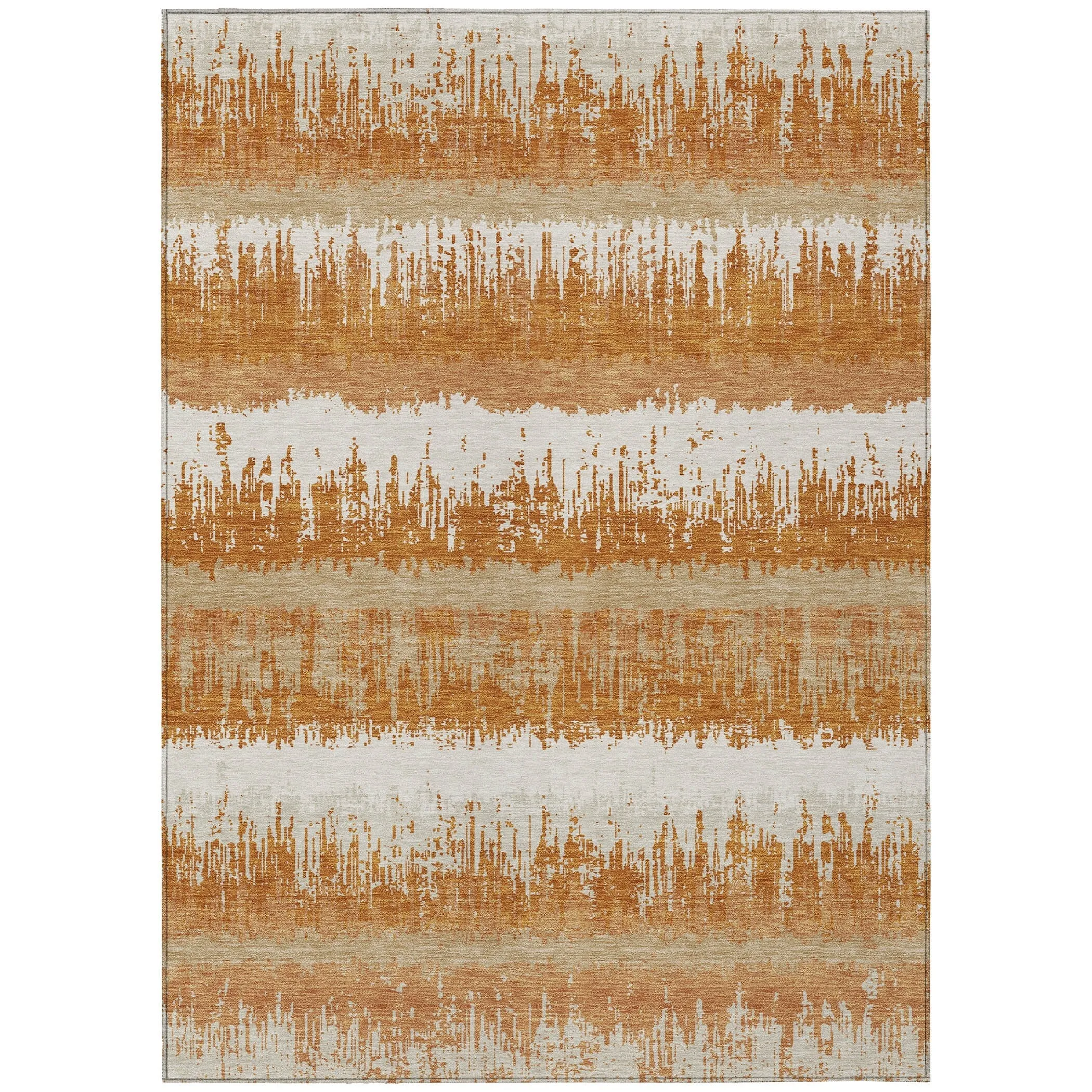 Machine Washable Indoor/ Outdoor Abstract Ombre Chantille Rug