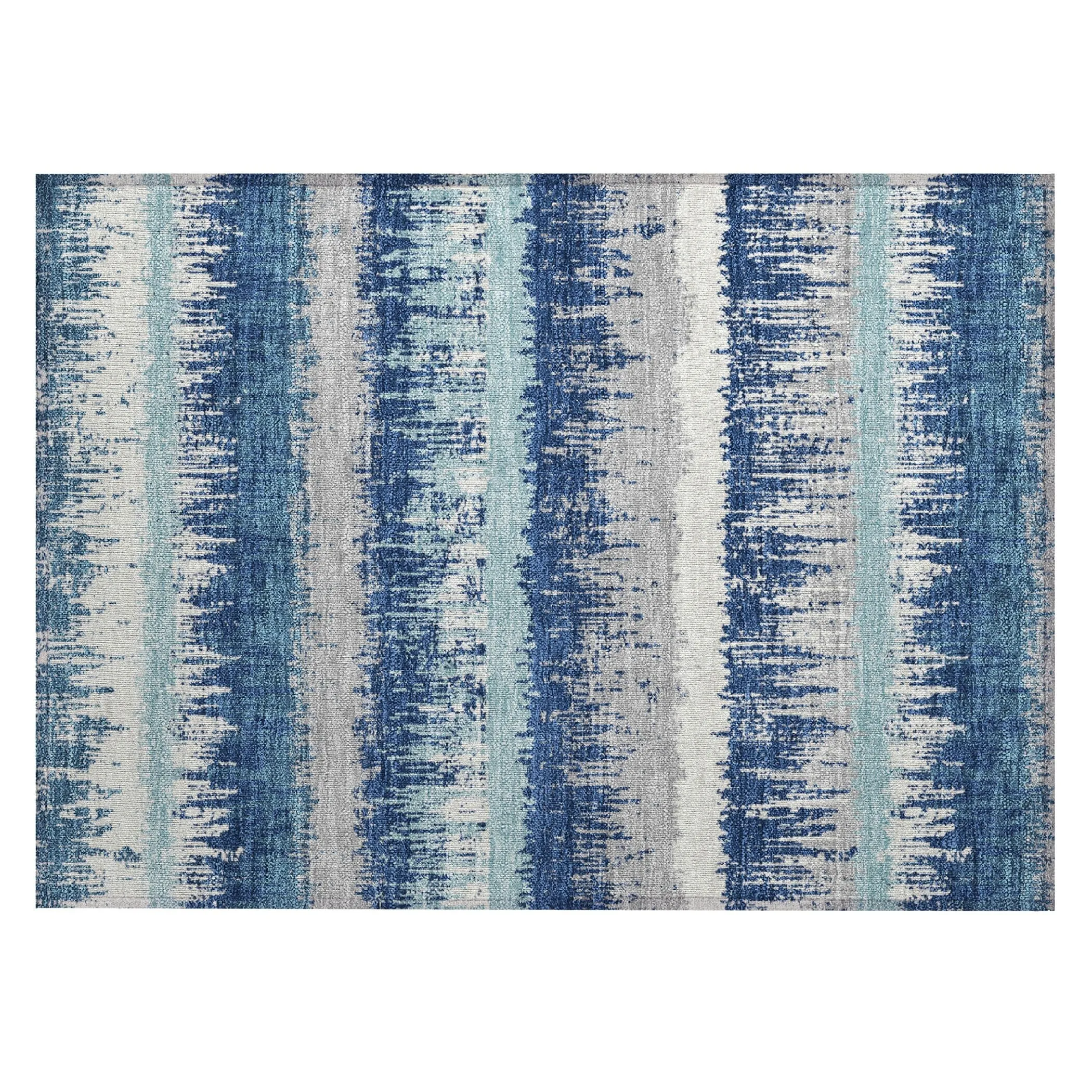 Machine Washable Indoor/ Outdoor Abstract Ombre Chantille Rug