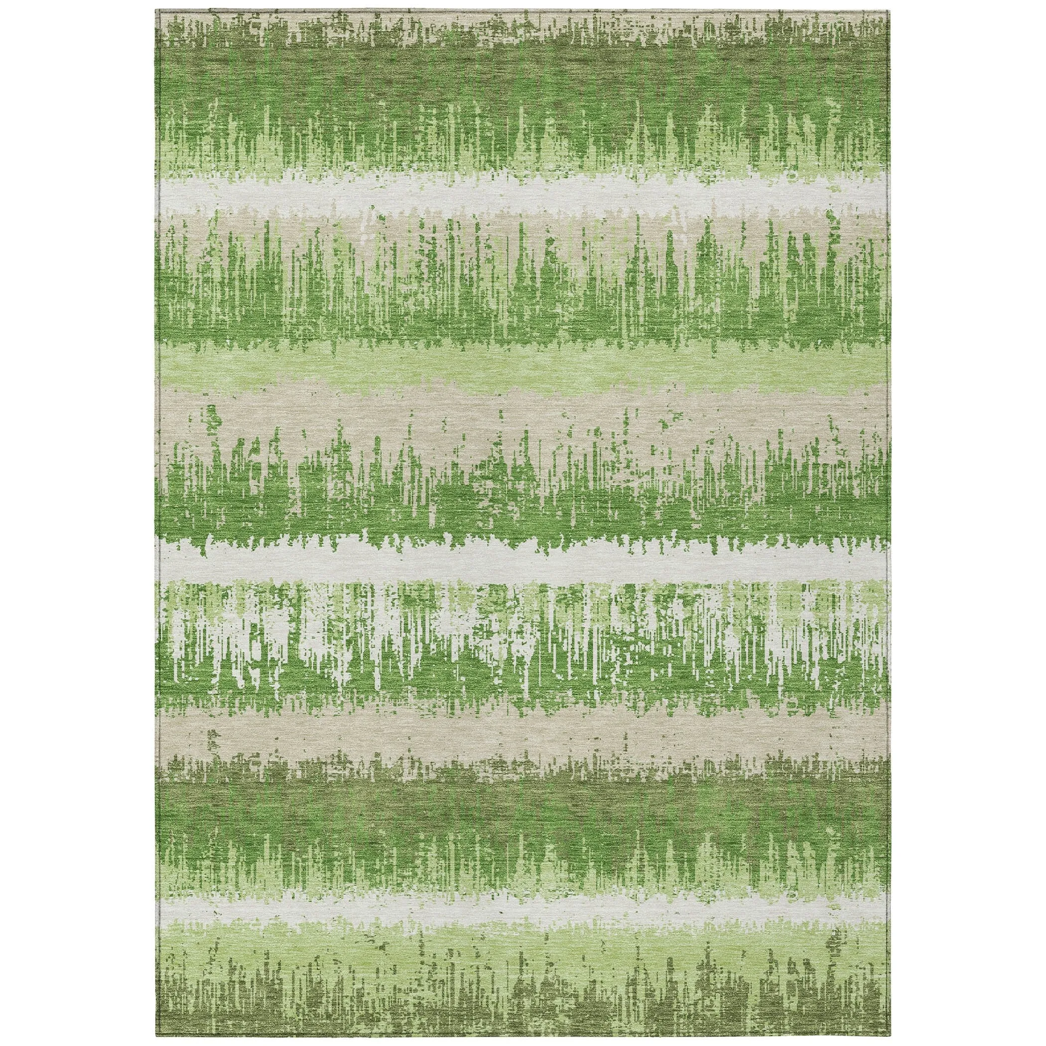 Machine Washable Indoor/ Outdoor Abstract Ombre Chantille Rug
