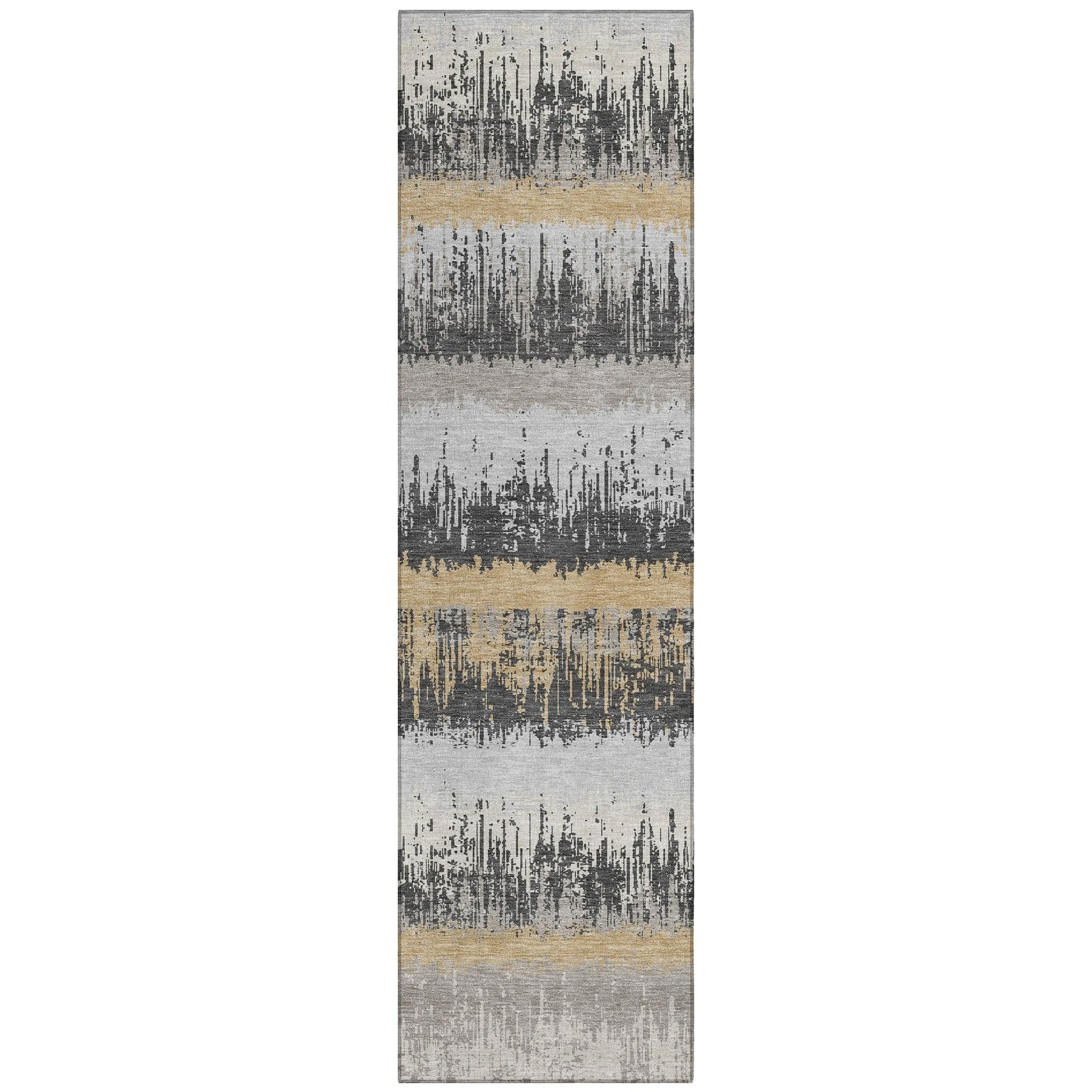 Machine Washable Indoor/ Outdoor Abstract Ombre Chantille Rug