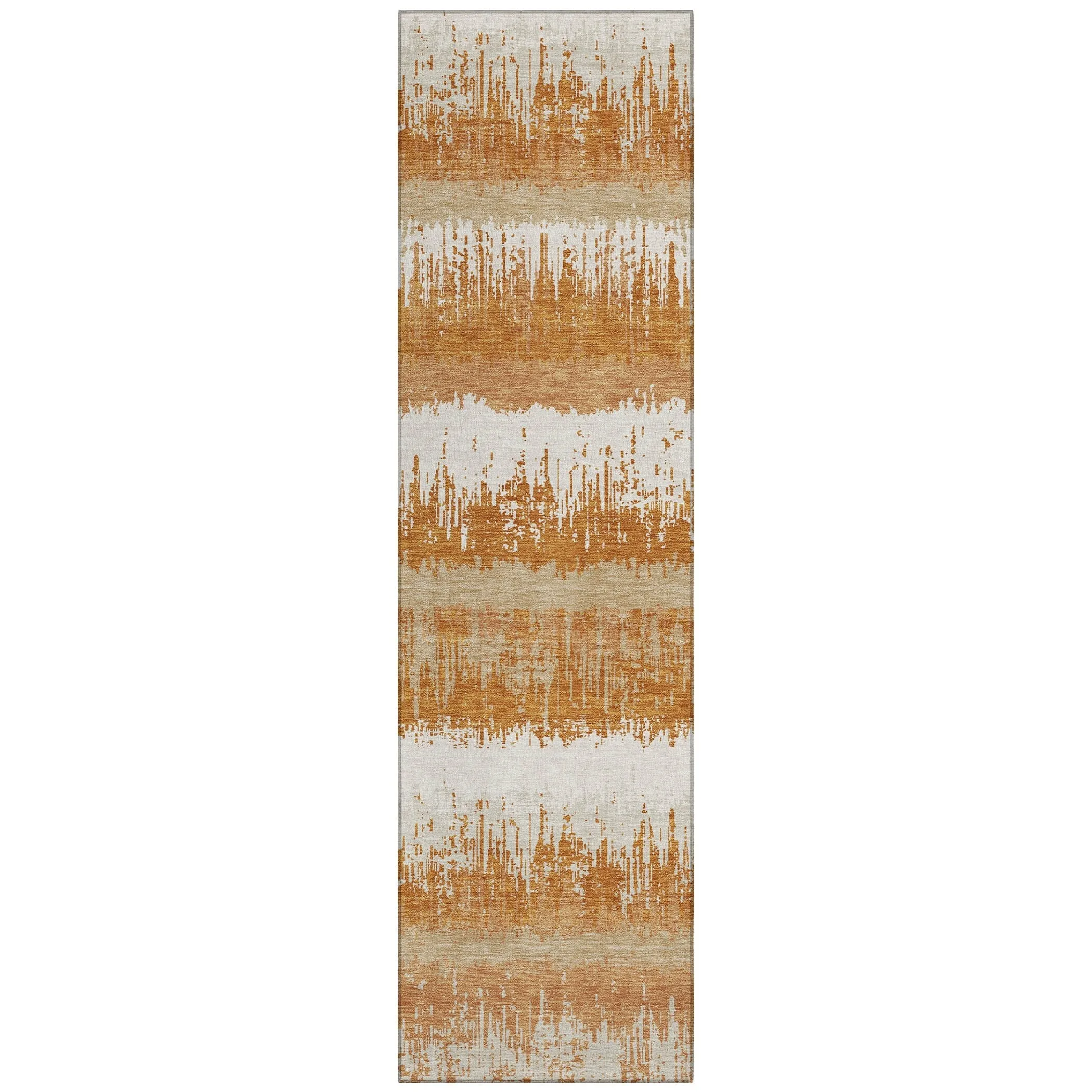 Machine Washable Indoor/ Outdoor Abstract Ombre Chantille Rug