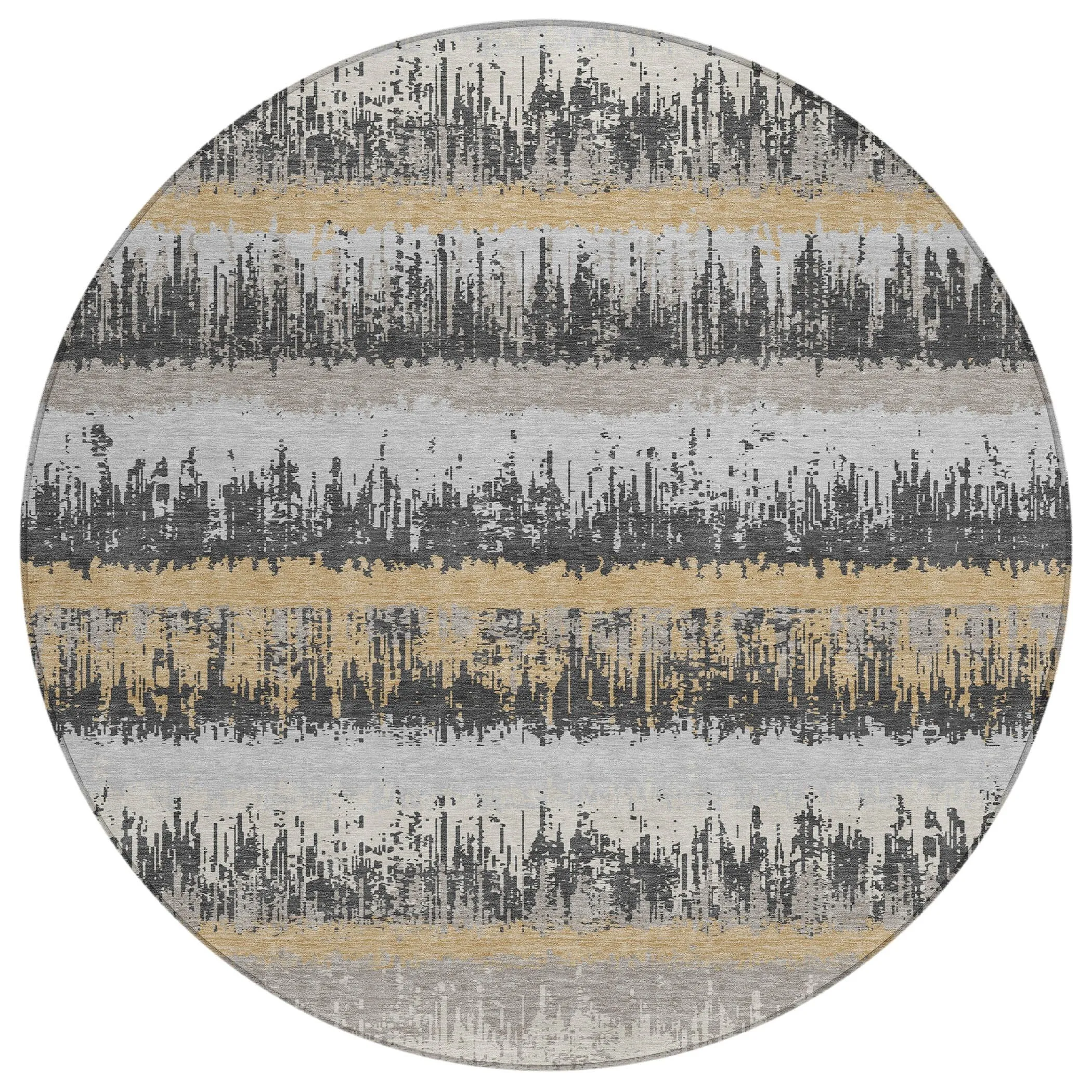 Machine Washable Indoor/ Outdoor Abstract Ombre Chantille Rug