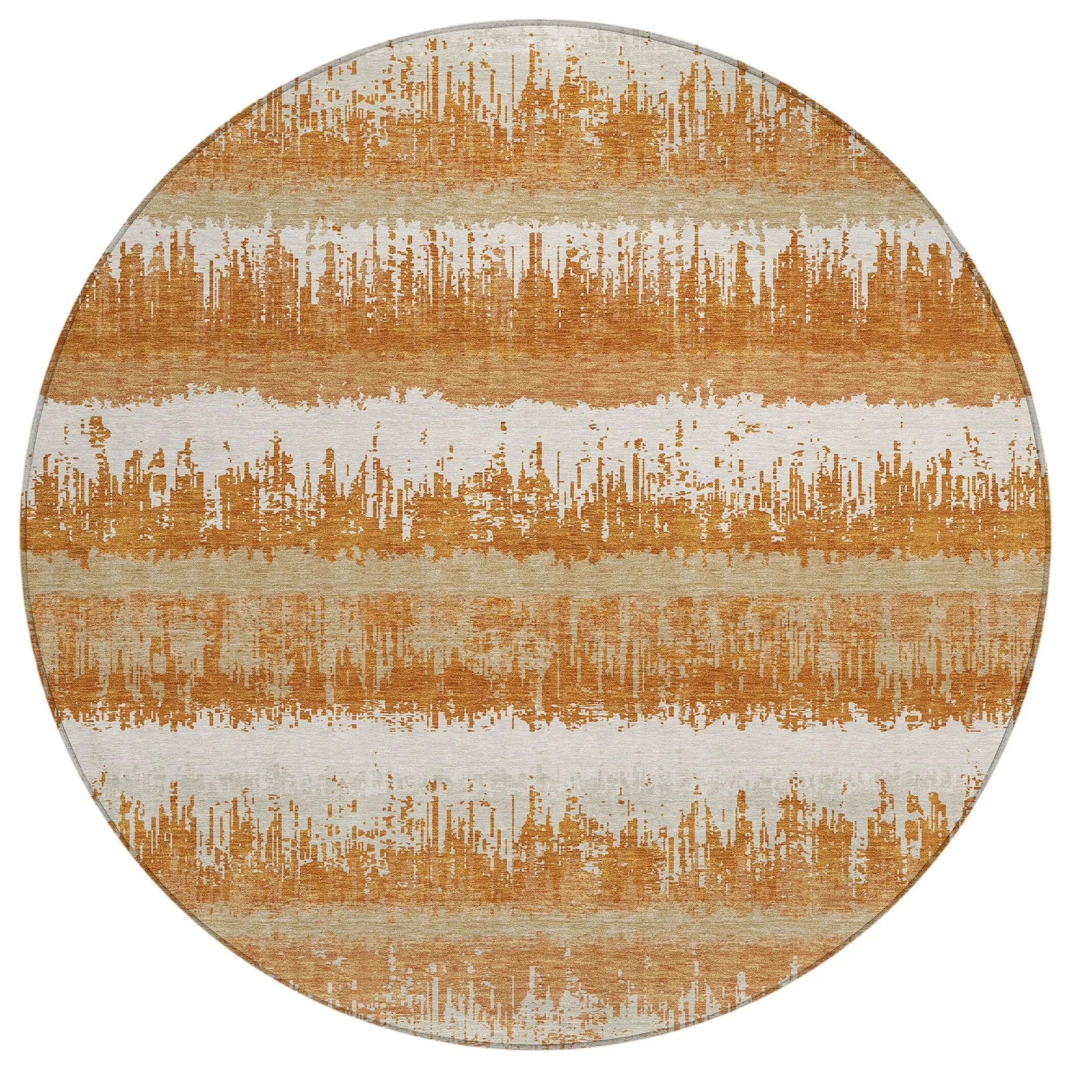 Machine Washable Indoor/ Outdoor Abstract Ombre Chantille Rug