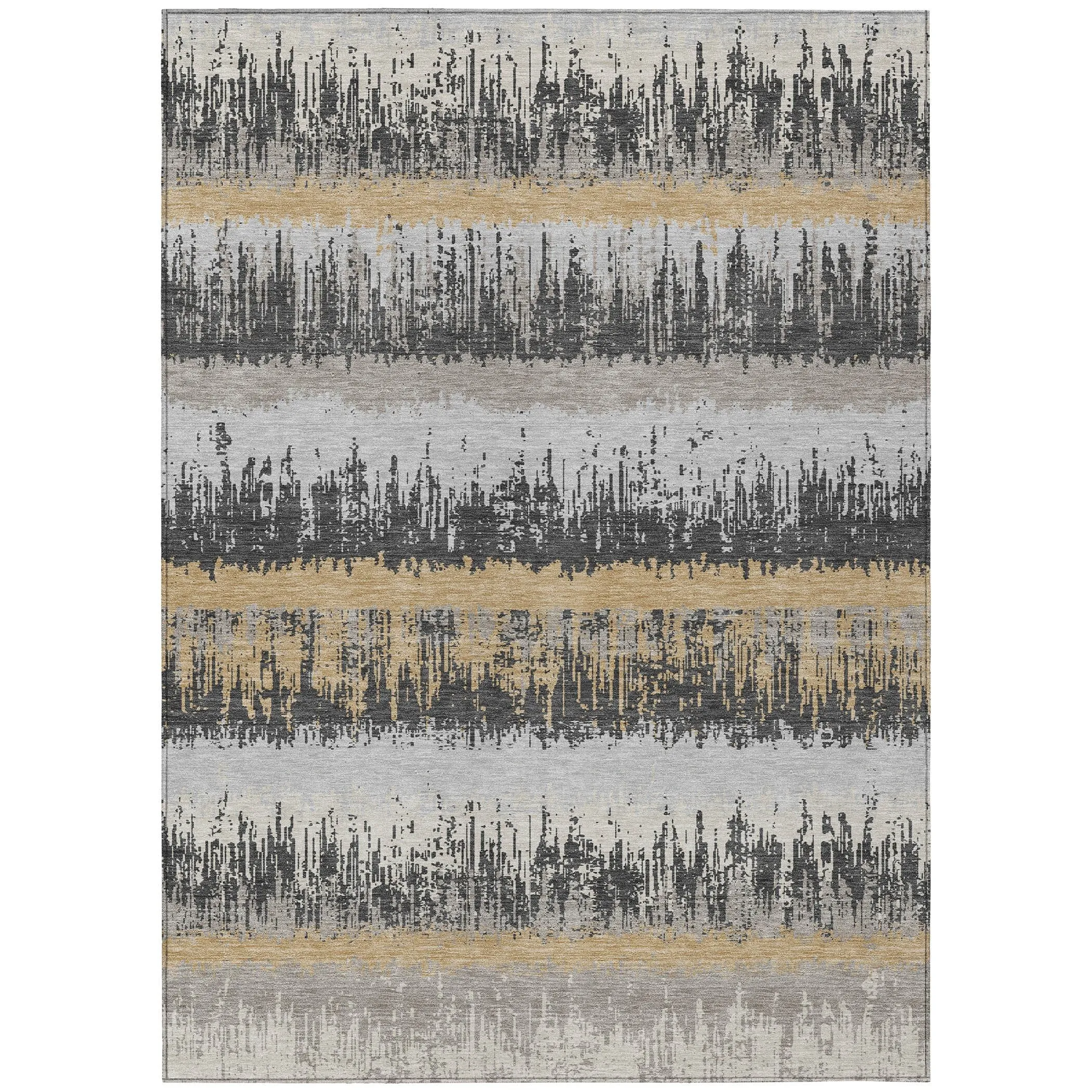 Machine Washable Indoor/ Outdoor Abstract Ombre Chantille Rug